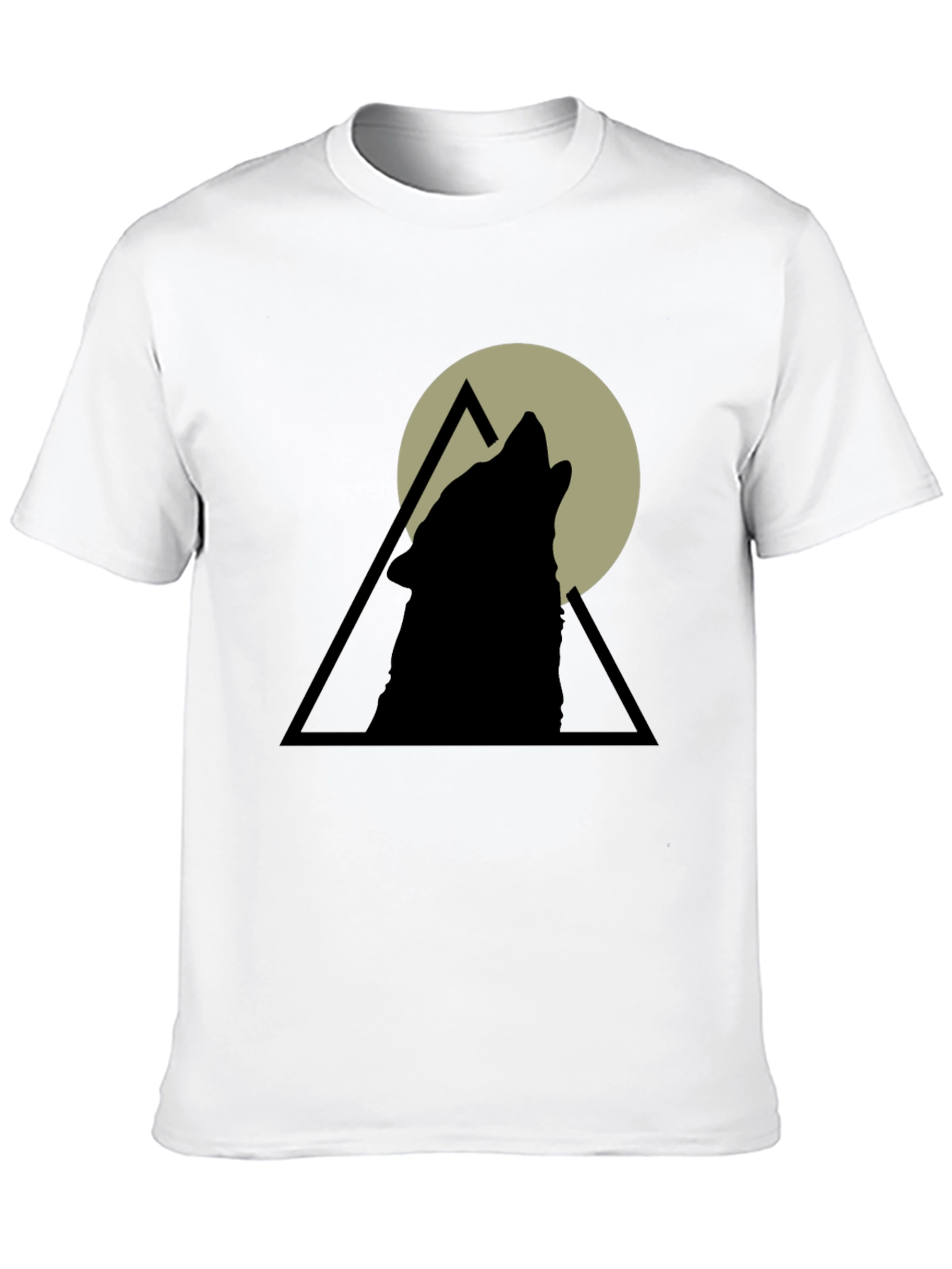 Black Wolf Howl Graphic Tee - Black Cotton T-Shirt view 10