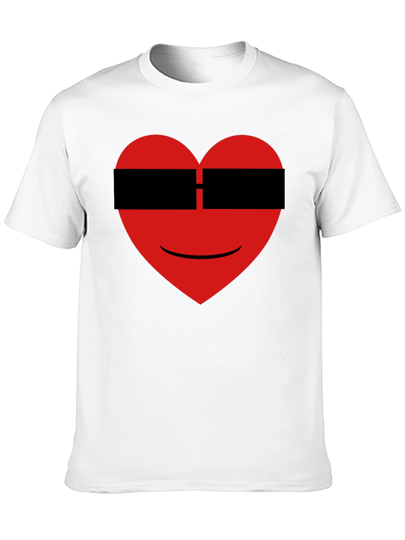 Black Cool Heart Graphic Black T-Shirt view 10