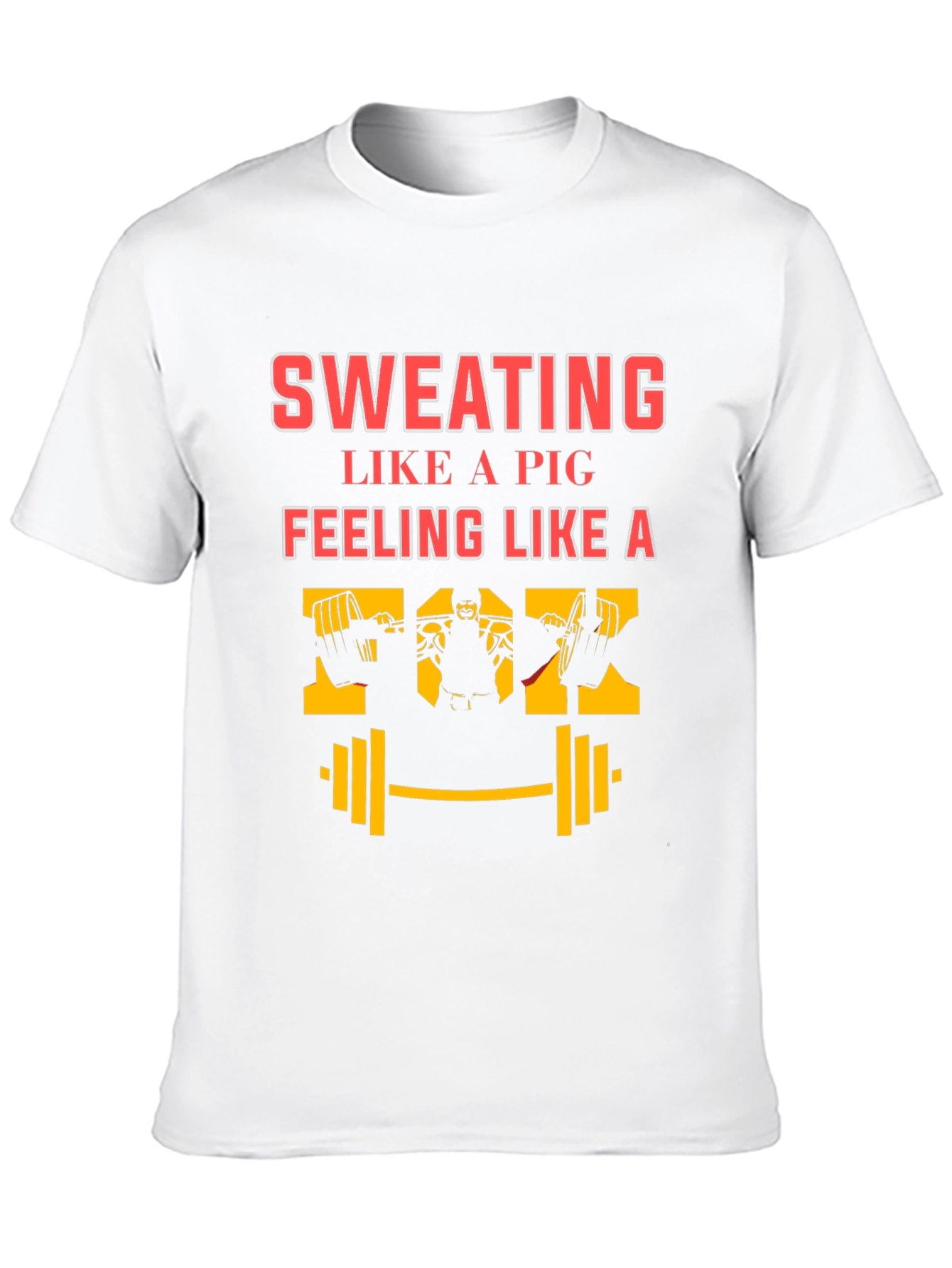 Black Sweating Pig Funny Workout Graphic Tee view 10