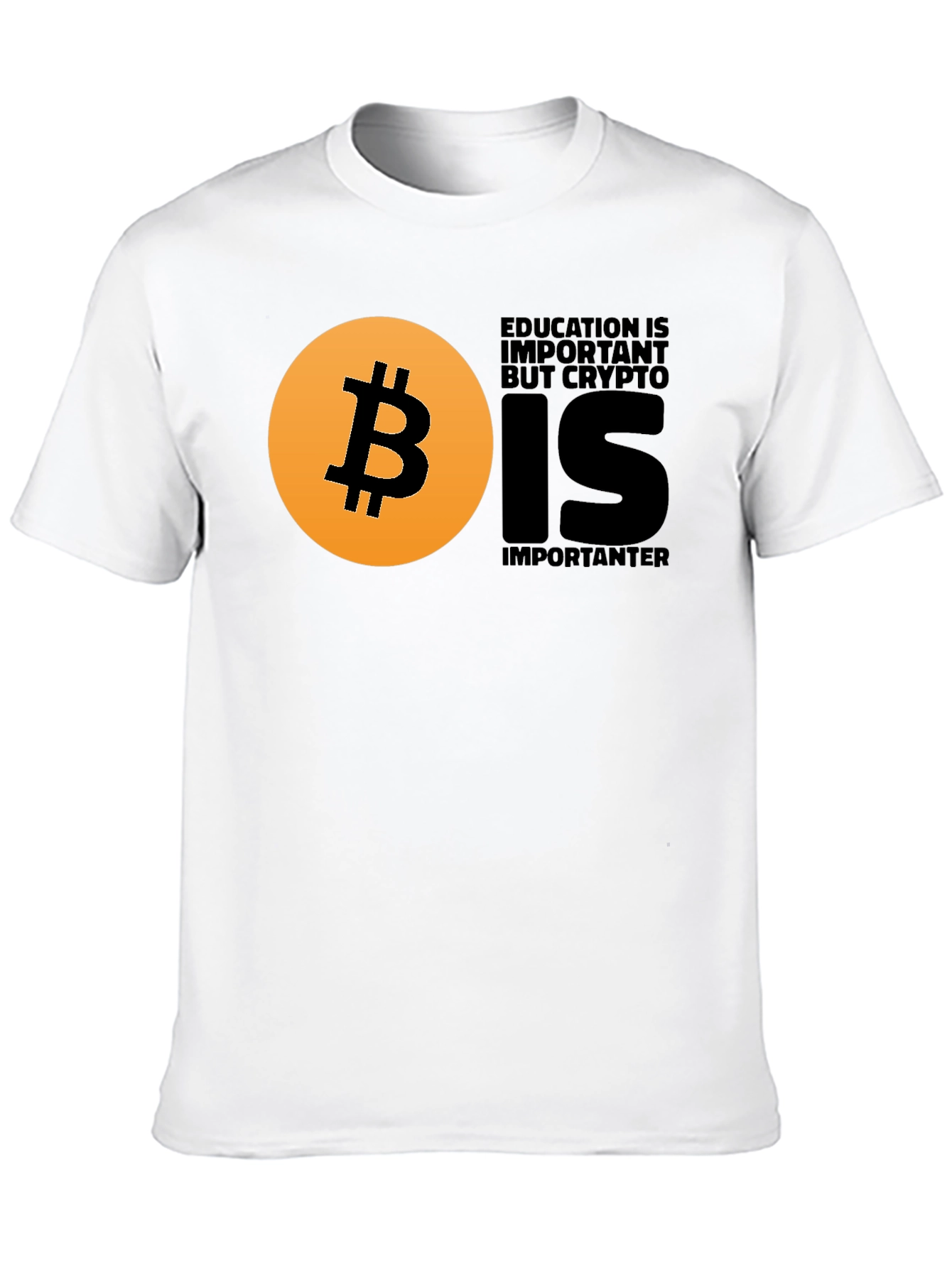 Black Crypto Education T-Shirt - Bitcoin Design view 10