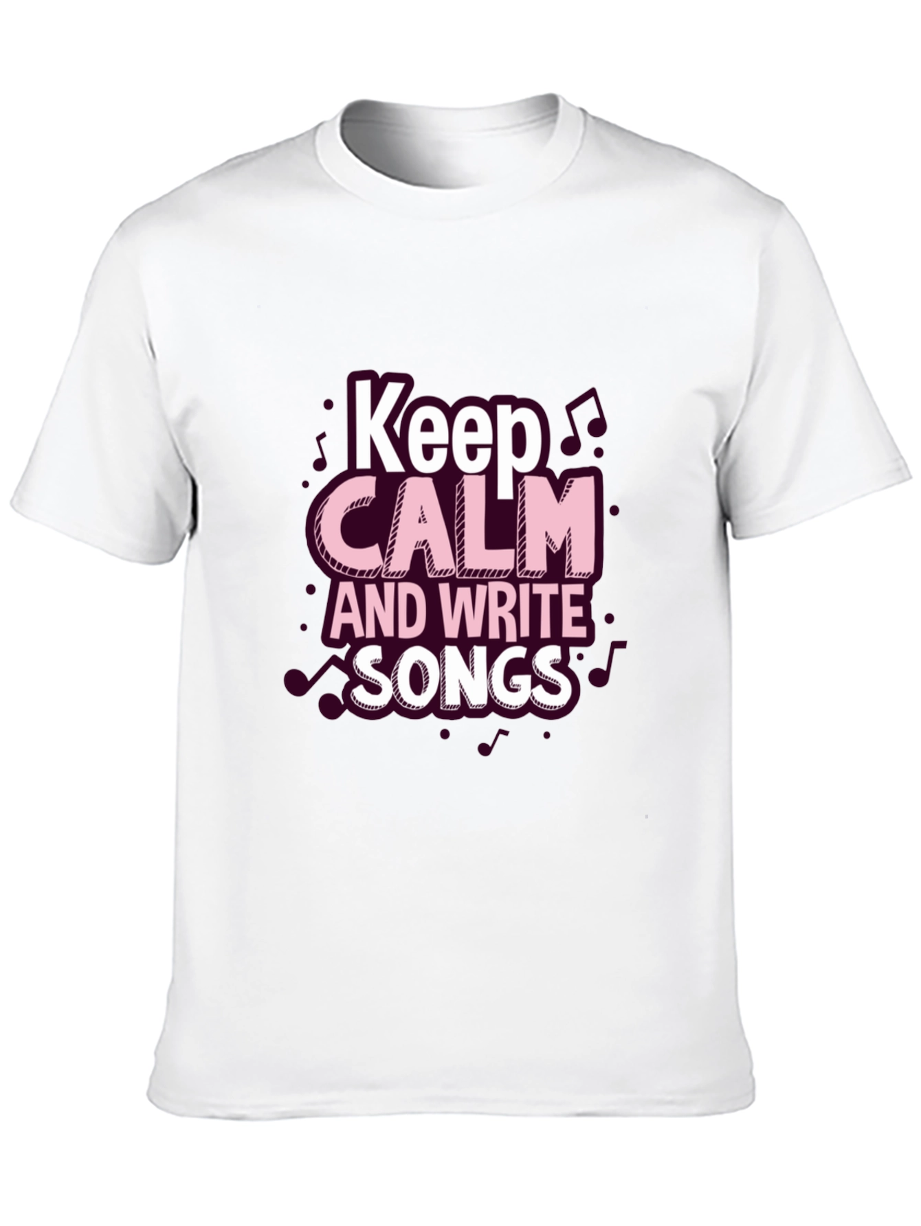 Black Keep Calm & Write Songs Black T-Shirt view 10