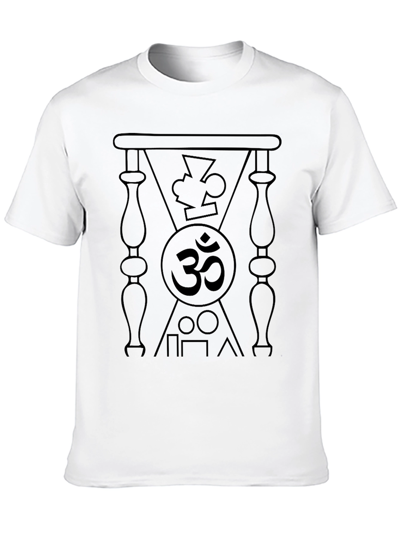 Black Om Symbol Graphic Tee - Spiritual Black T-Shirt view 10