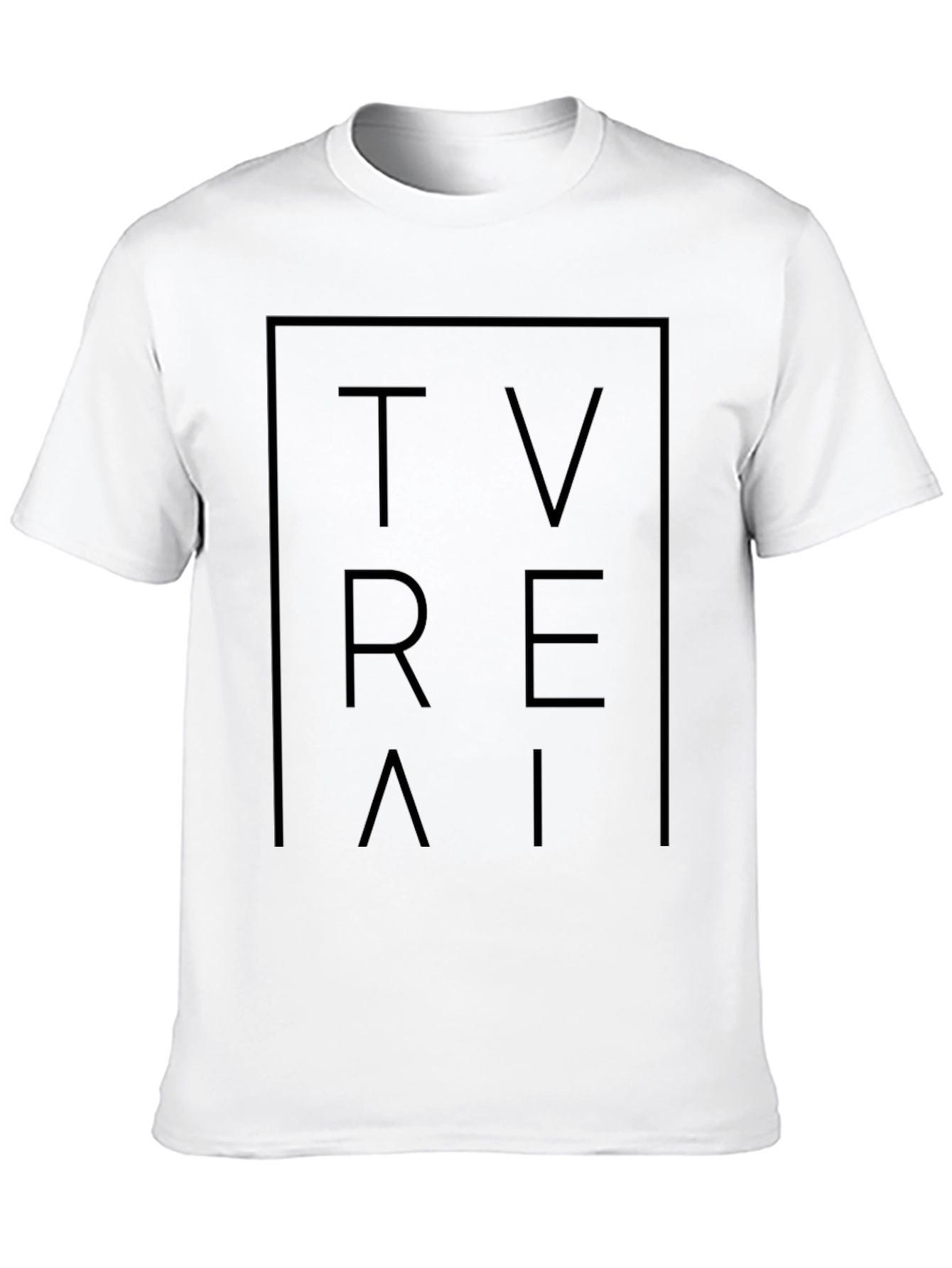 Black Trendy TVRAI Graphic Tee - Black Cotton Blend view 10