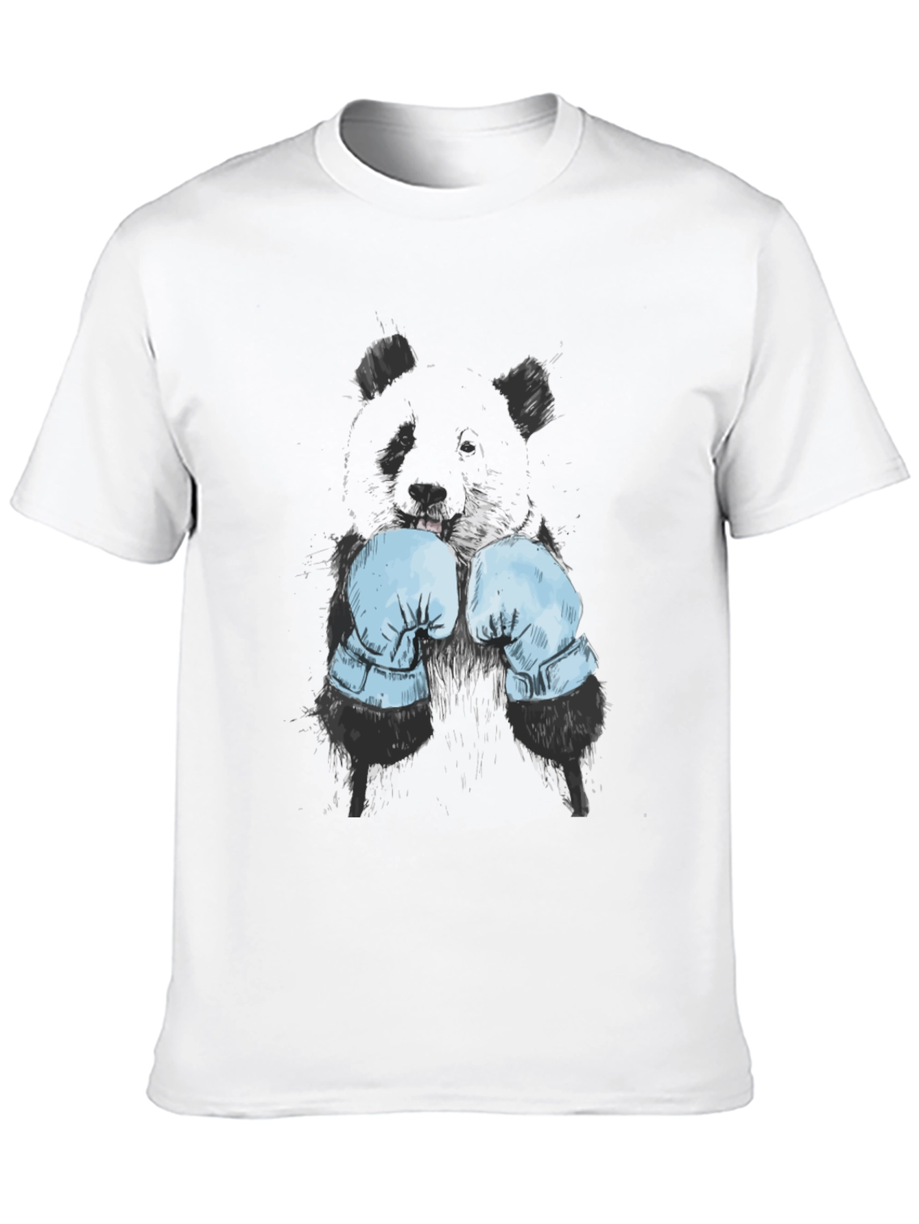 Black Boxer Panda Graphic T-Shirt view 10