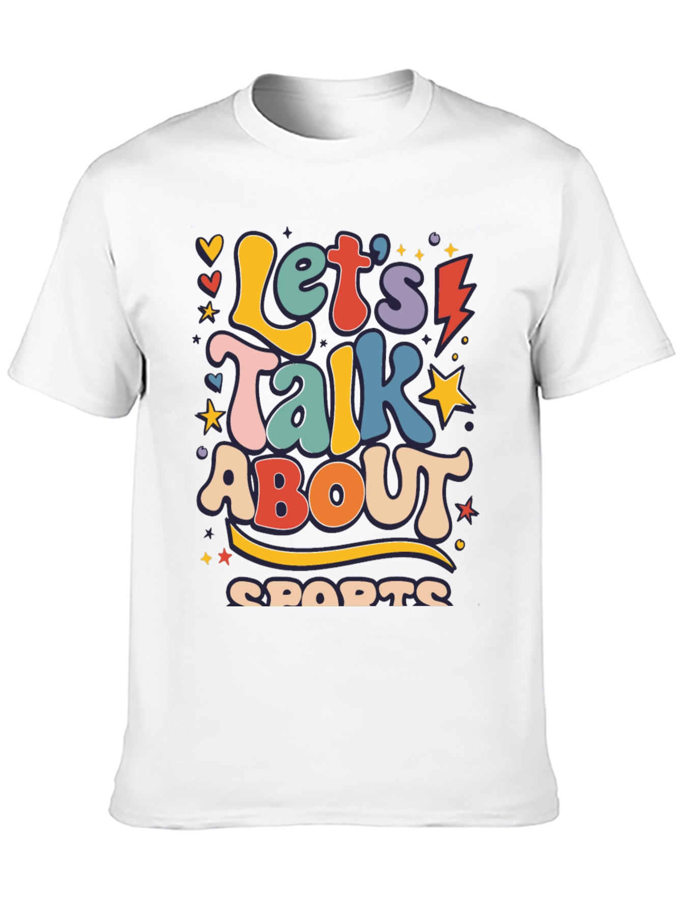 Retro Let's Talk About Sports Graphic Tee - 10