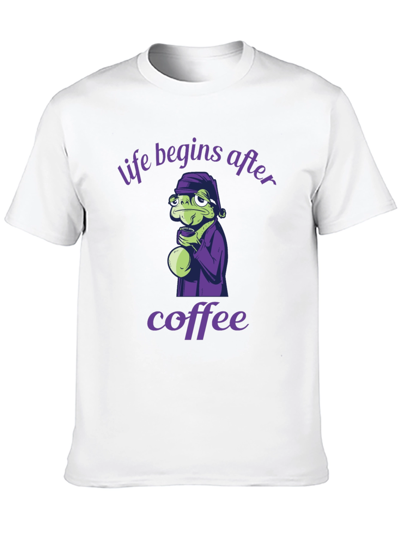 Black Life Begins After Coffee Graphic Tee view 10