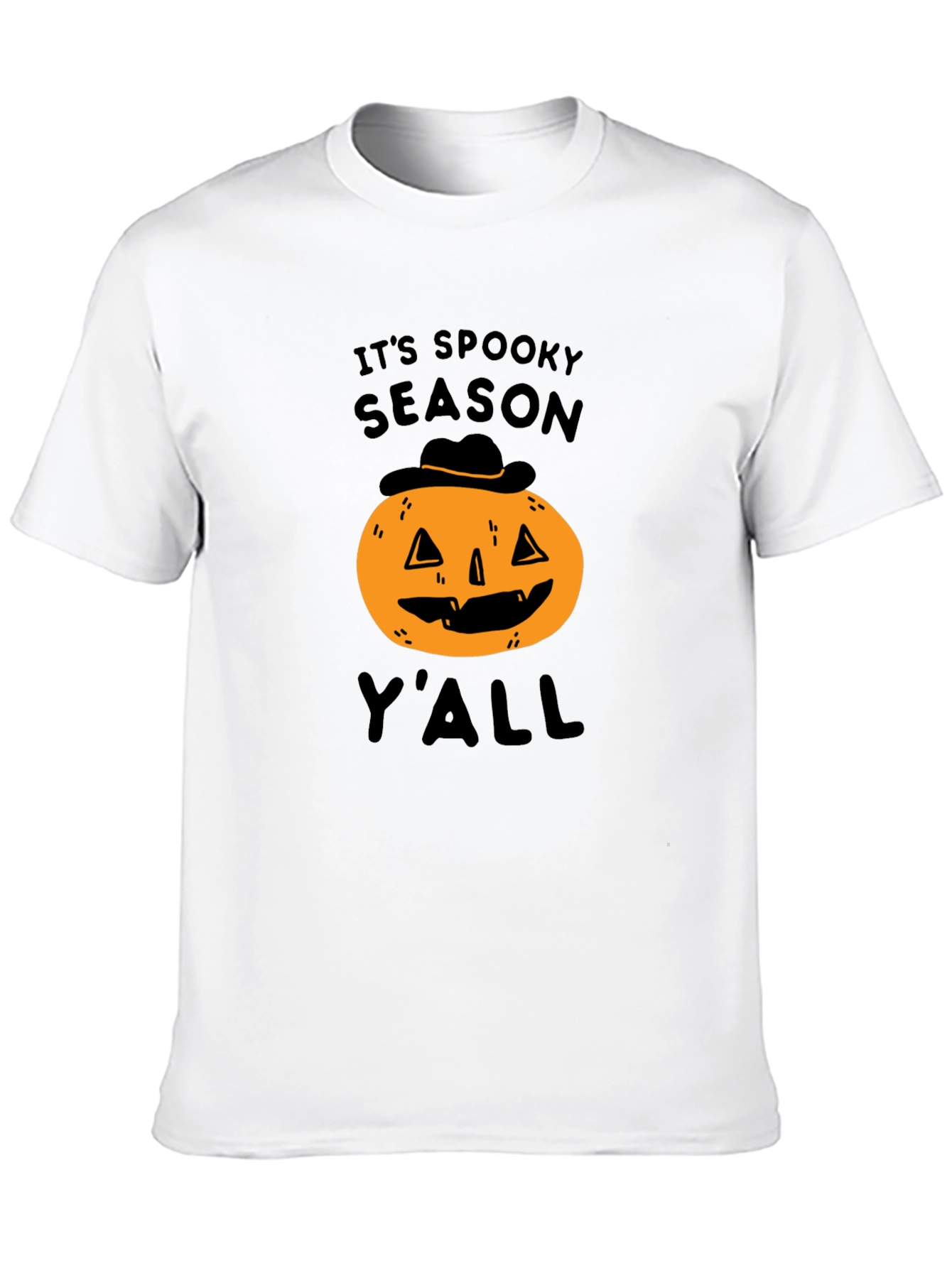Black Spooky Season Pumpkin T-Shirt view 10