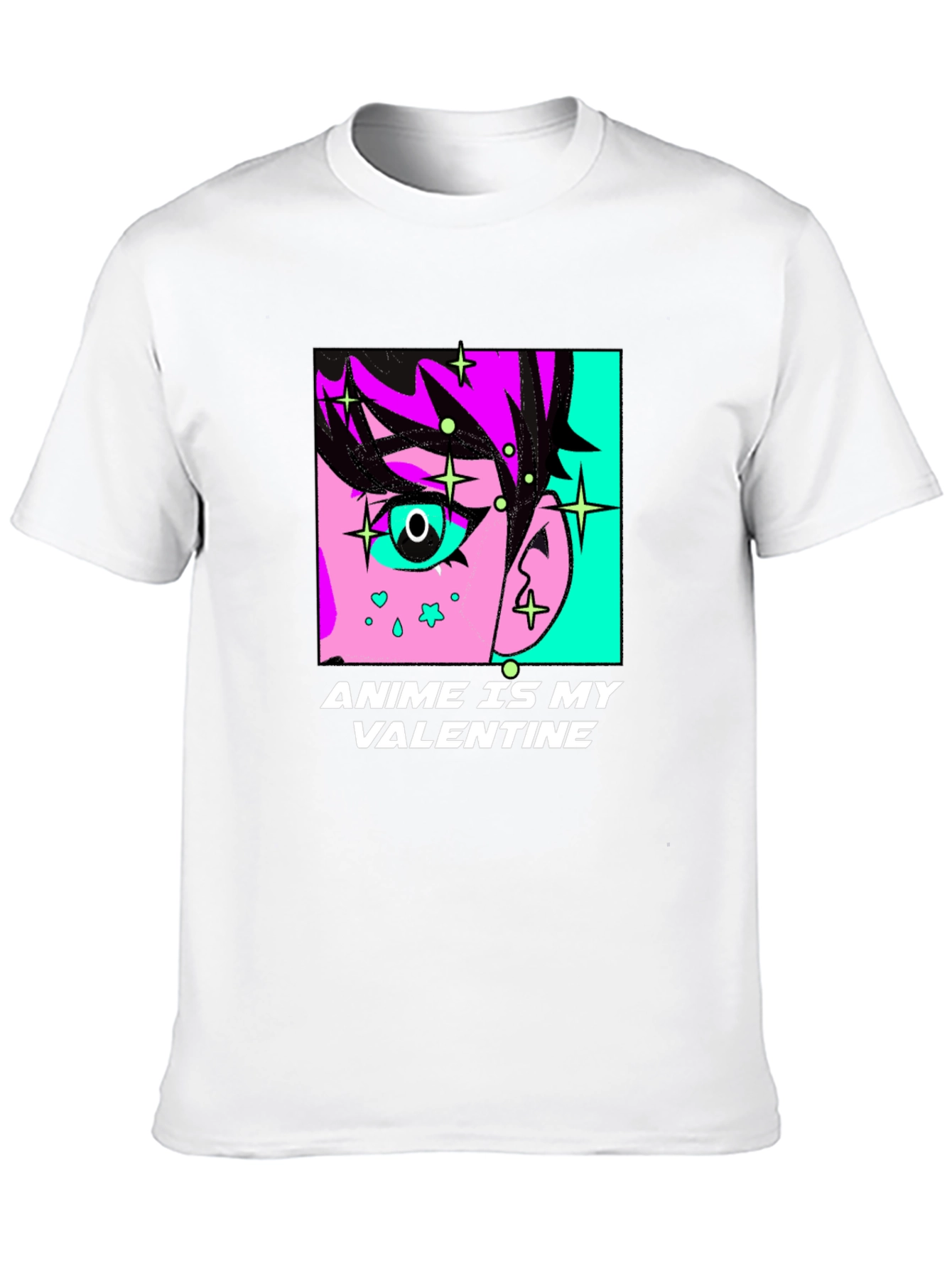 Black Anime Is My Valentine Graphic T-Shirt view 10