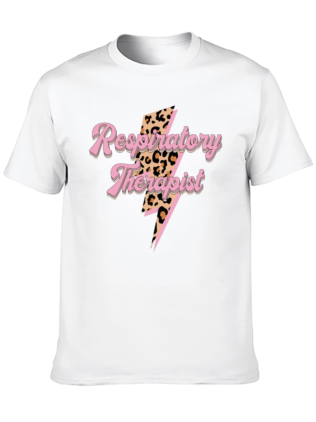 Black Respiratory Therapist T-Shirt Leopard Lightning view 10