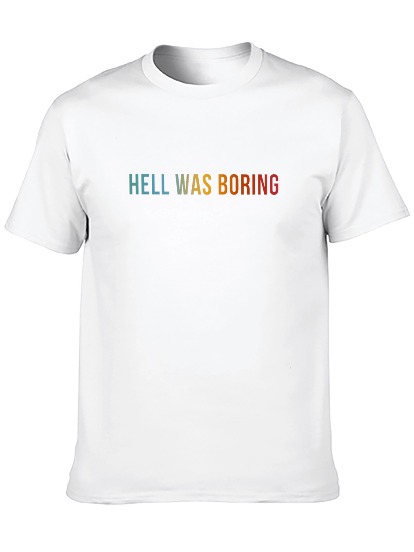 Black Hell Was Boring Graphic Tee - Soft Cotton T-Shirt view 10