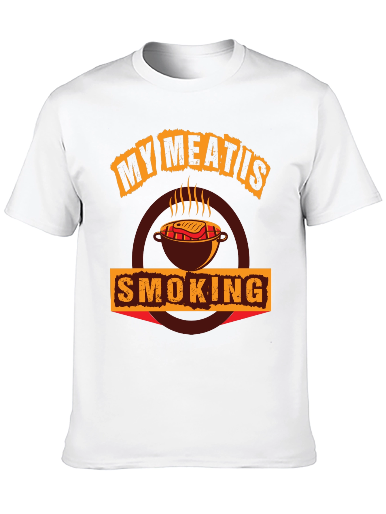 Black My Meat Is Smoking BBQ T-Shirt view 10