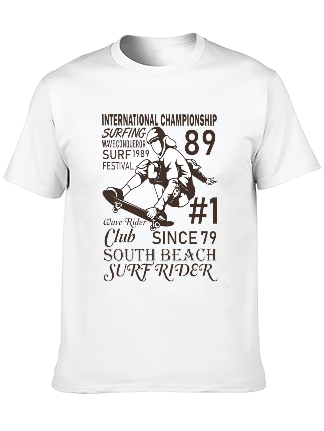 Black Surf Rider T-Shirt: International Championship Design view 10
