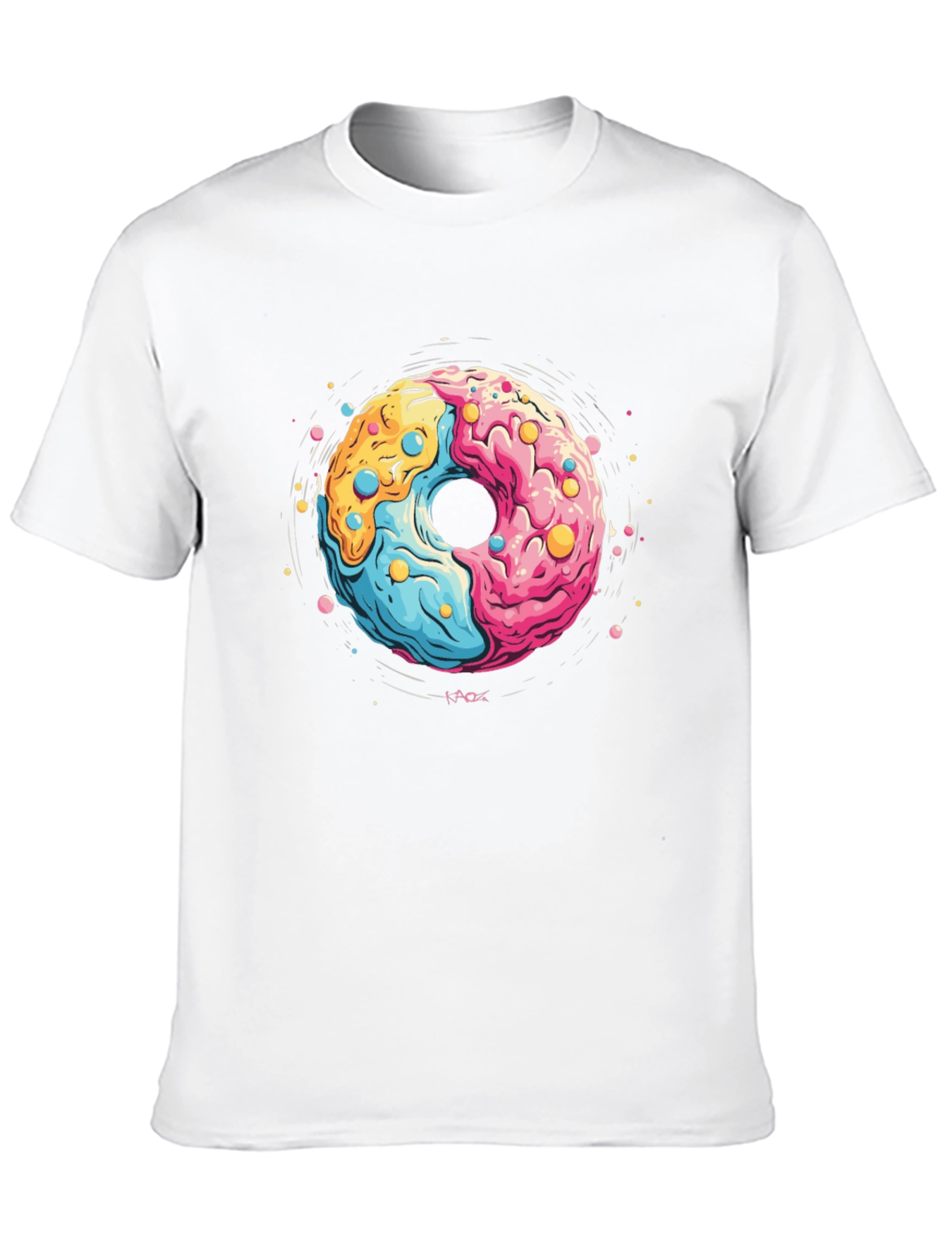 Black Donut Graphic T-Shirt - Fun Novelty Tee view 10
