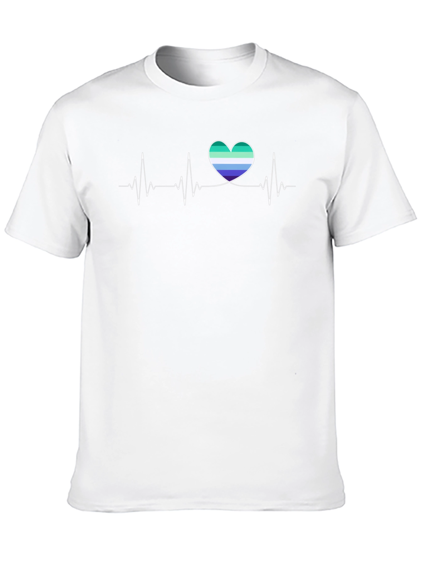 Black Gay Pride Heartbeat T-Shirt view 10