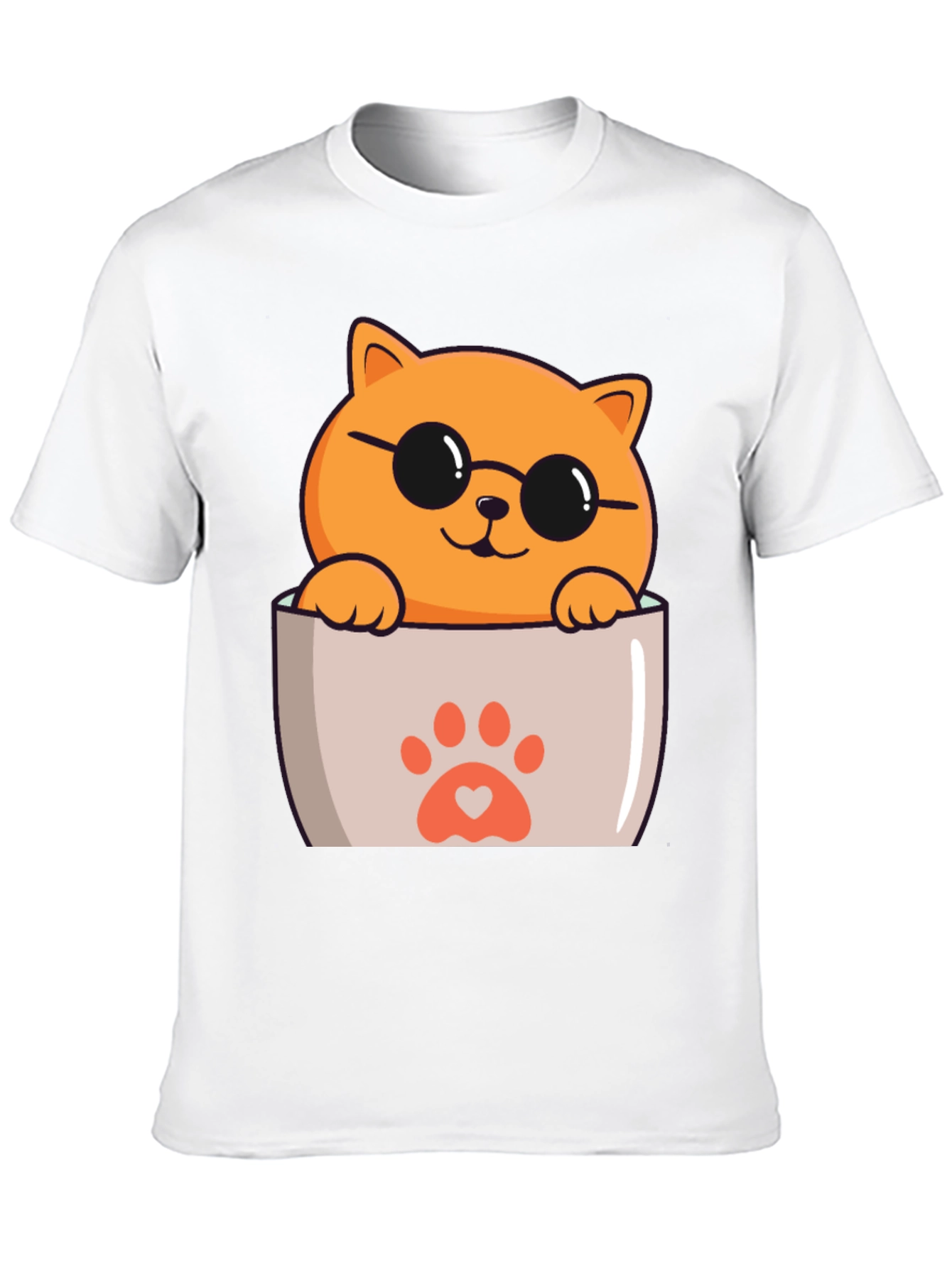 Black Cool Cat Pocket T-Shirt view 10