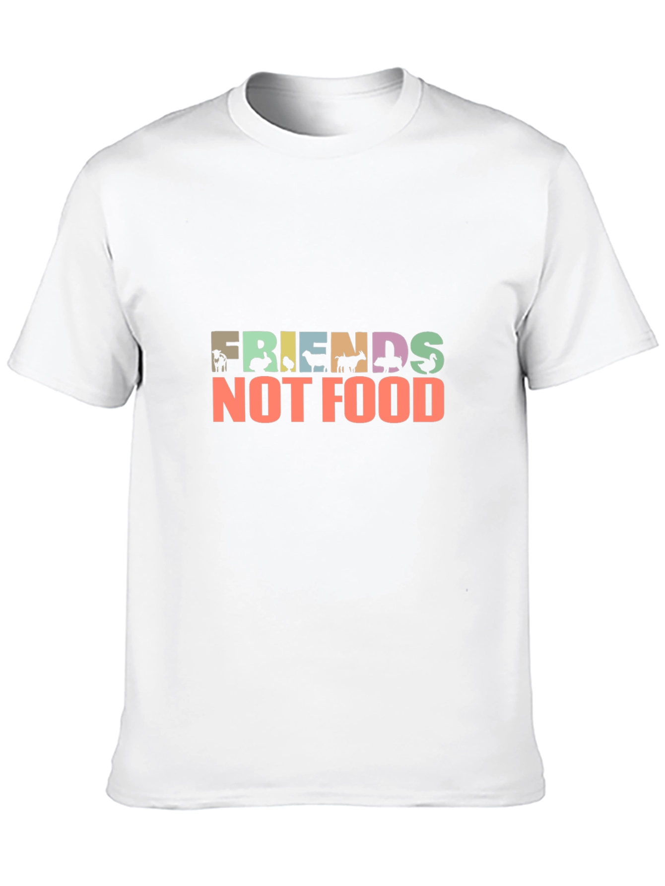 Black Friends Not Food Vegan T-Shirt view 10