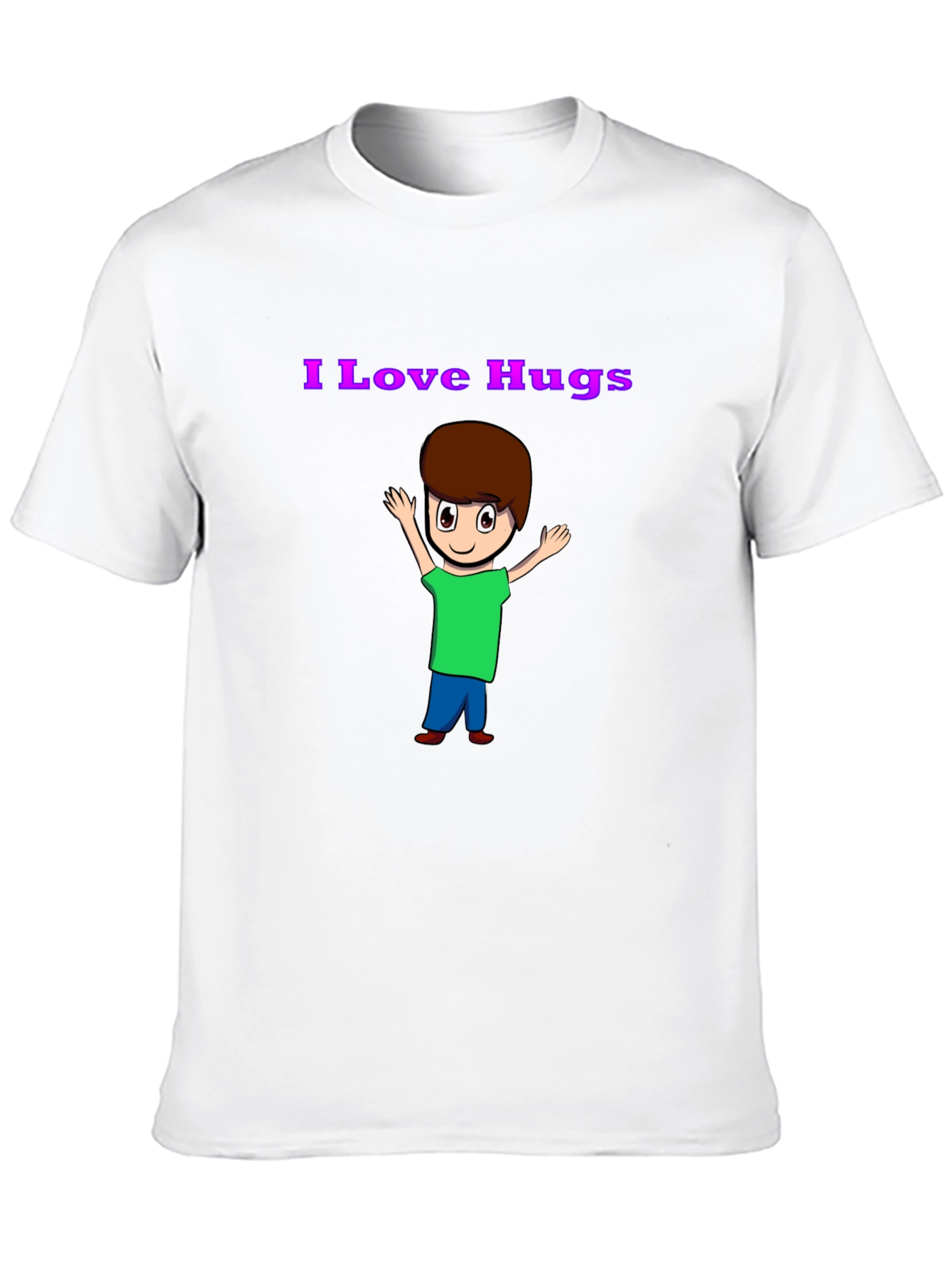 Black I Love Hugs Graphic T-Shirt view 10