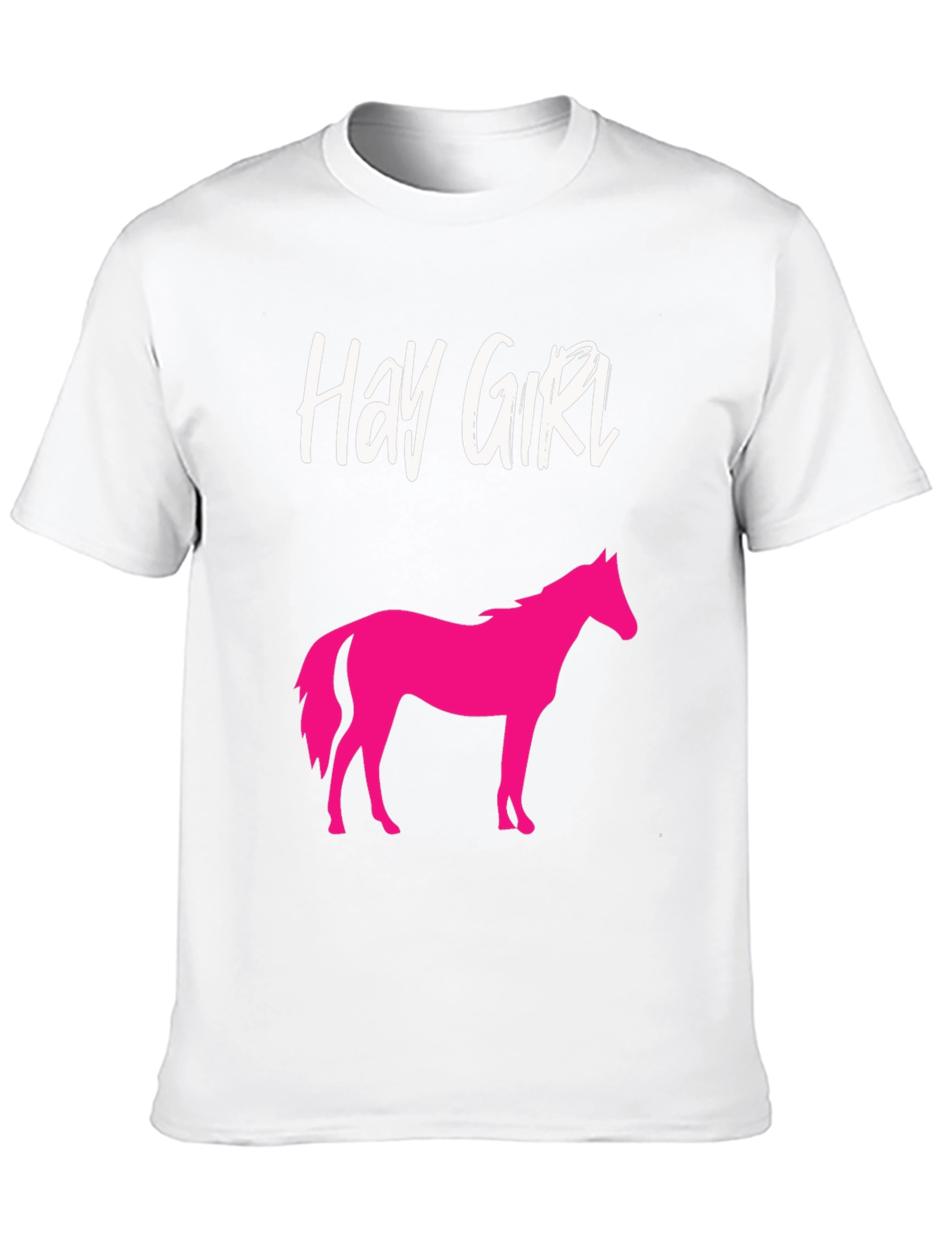 Black Hay Girl Horse Graphic Tee - Novelty Shirt view 10