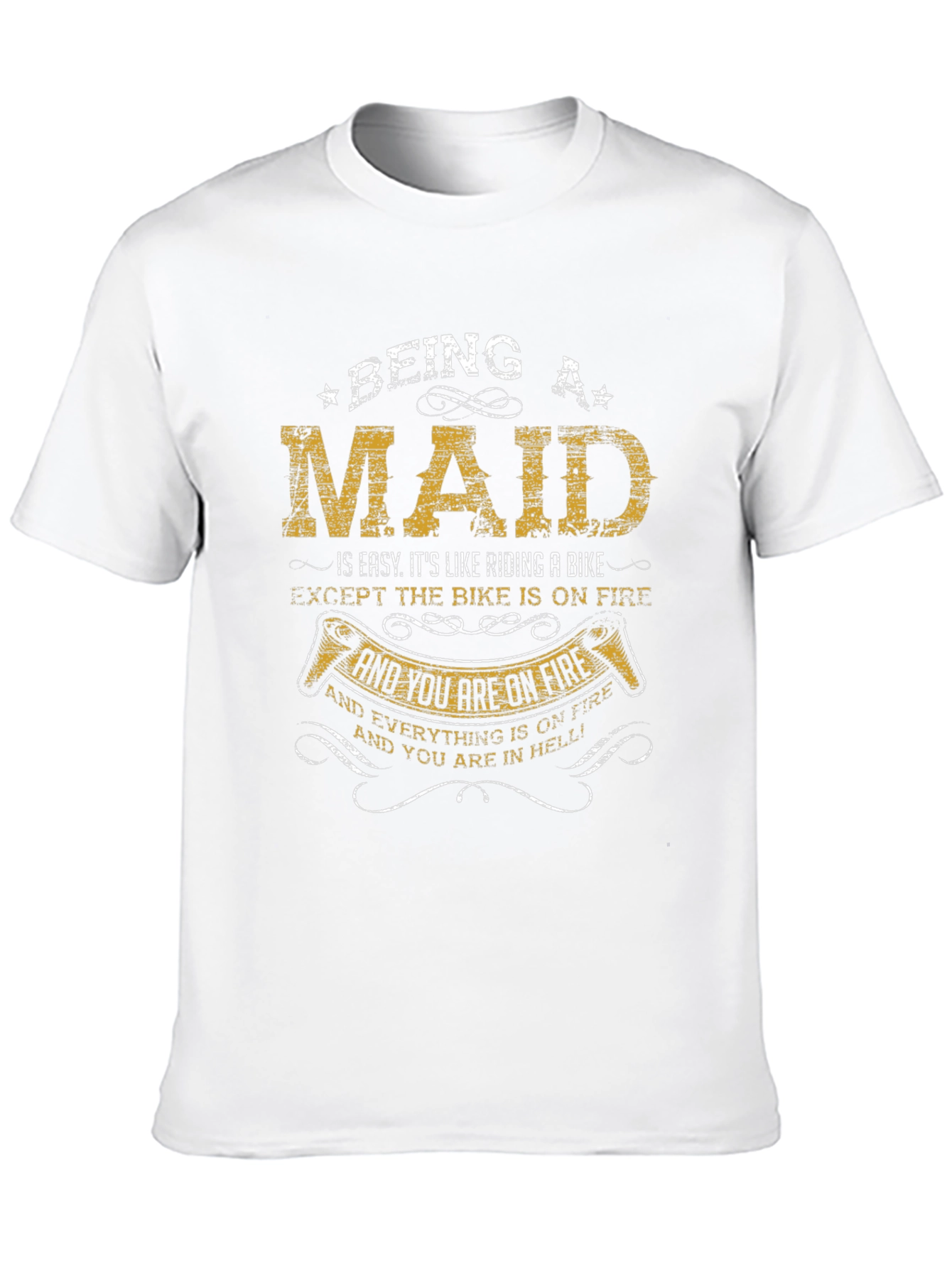 Black Being a Maid T-Shirt view 10
