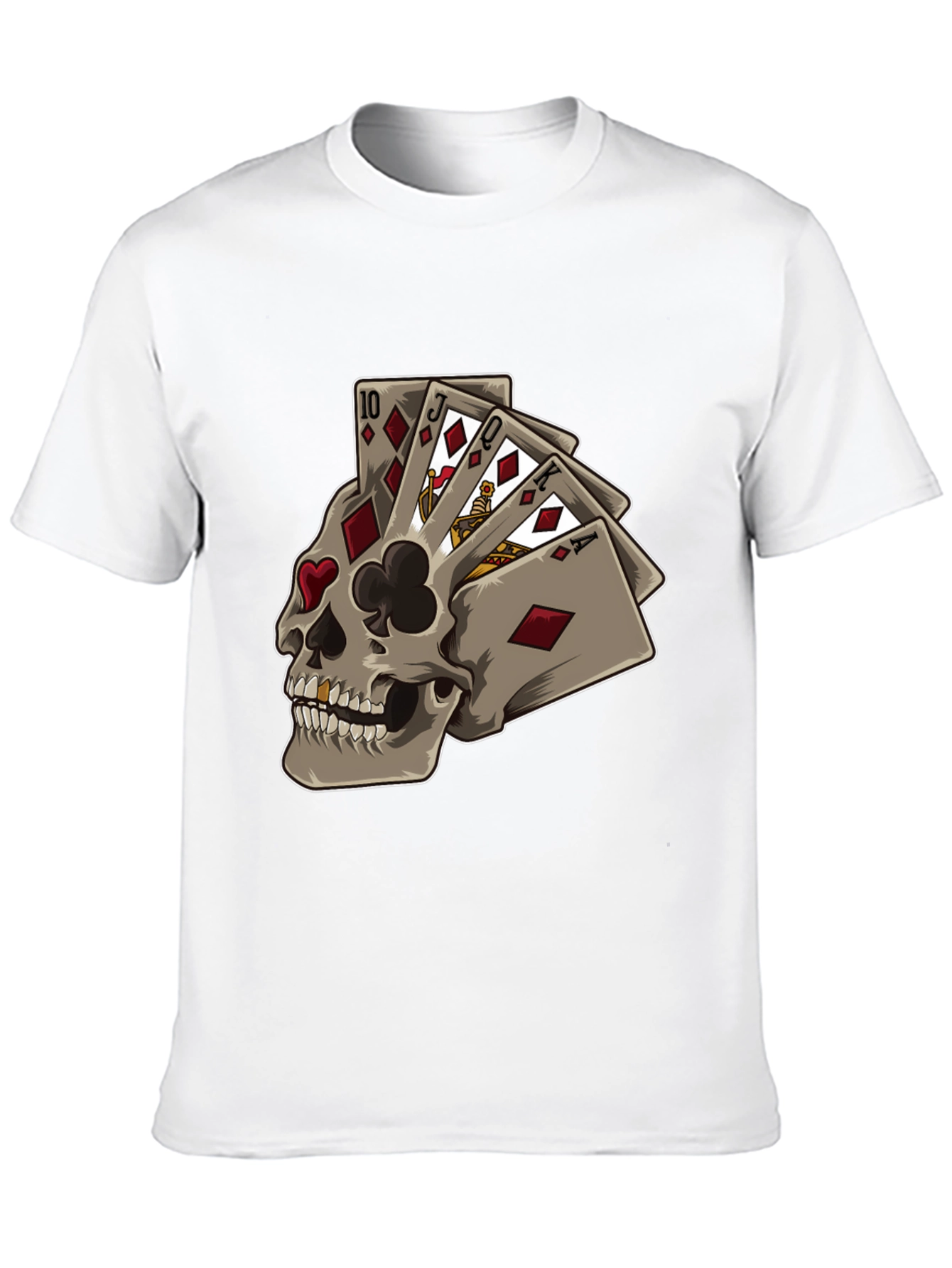 Black Skull Playing Card Graphic Tee view 10