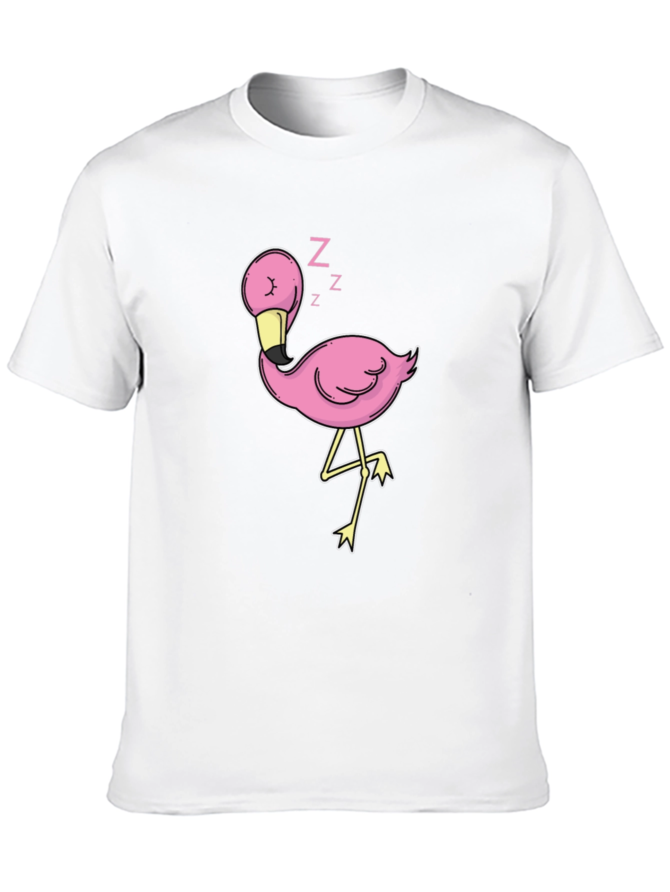 Black Sleeping Flamingo Graphic Tee - Black view 10