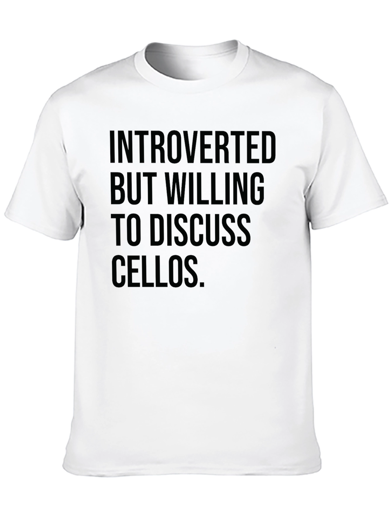 Black Introverted Cello Enthusiast T-Shirt view 10