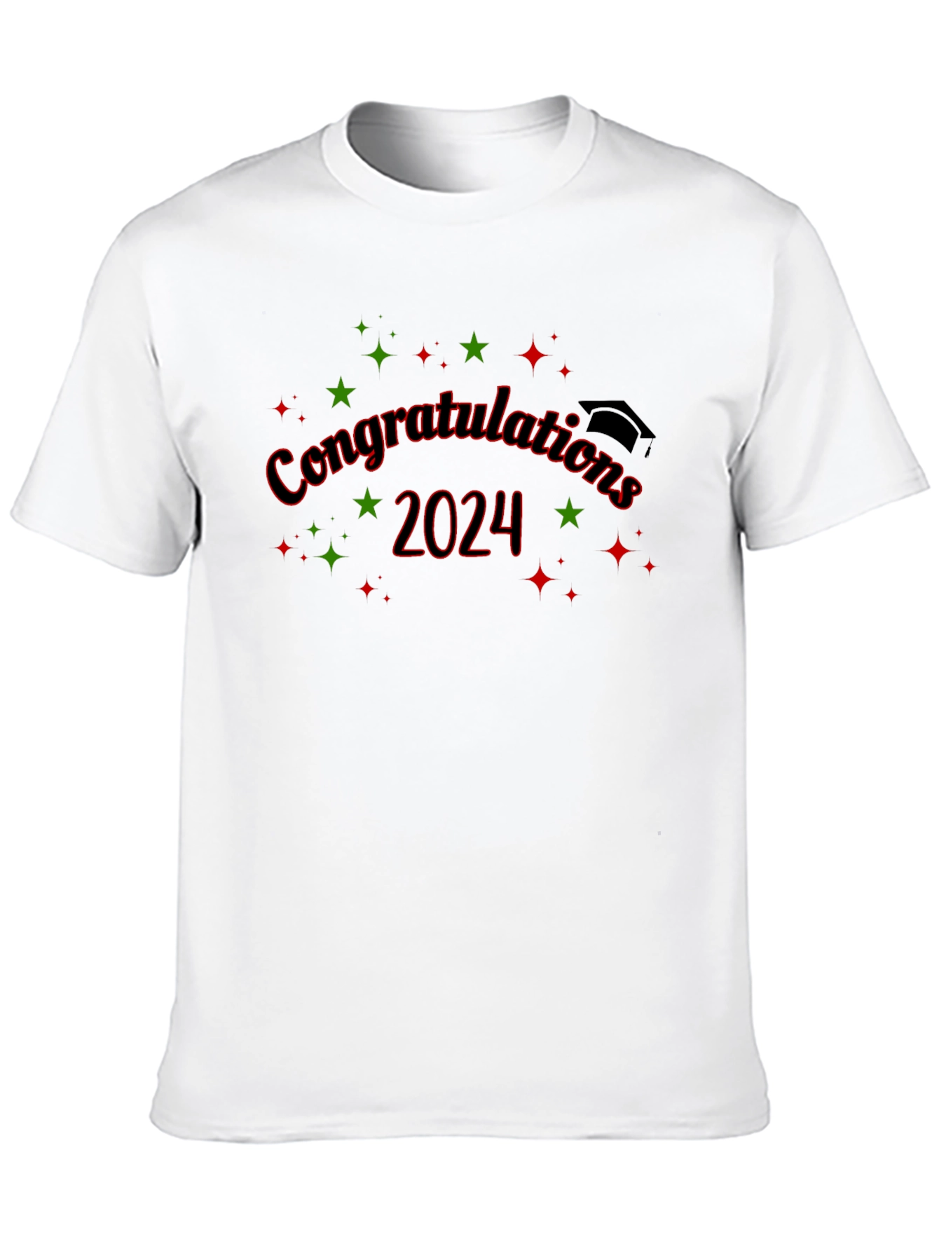 Black Congrats Grad 2024 Black T-Shirt view 10