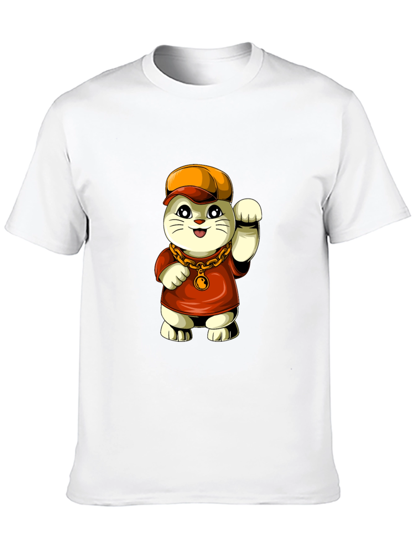 Black Lucky Cat Graphic Tee view 10