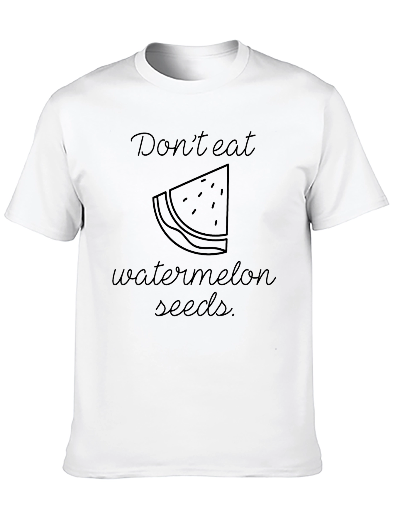 Black Don't Eat Watermelon Seeds Graphic Tee - Black Cotton view 10