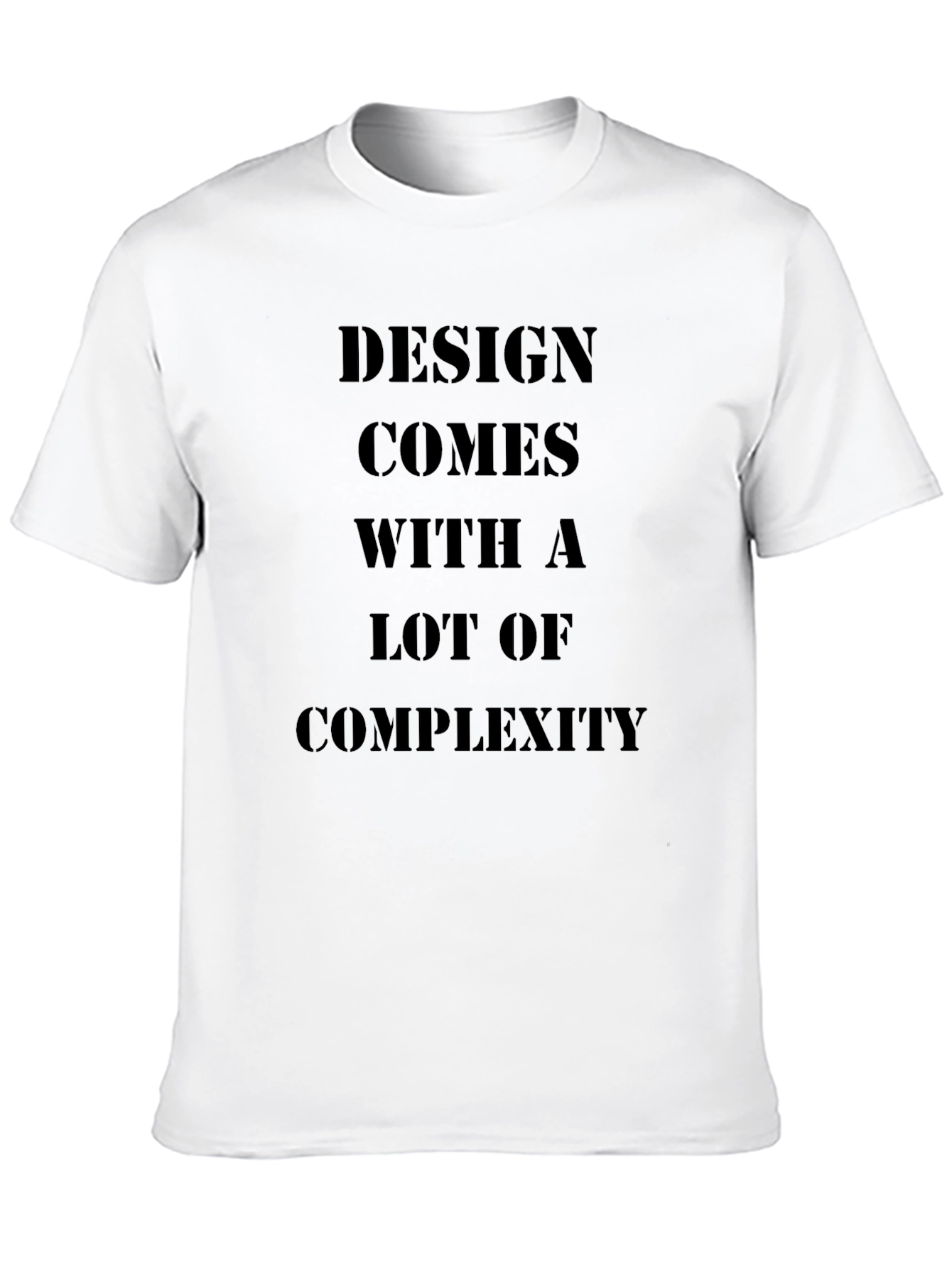 Black Complexity Design Black T-Shirt view 10