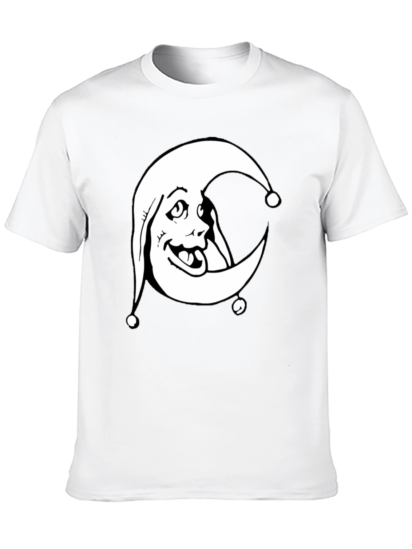 Black Moon Jester Graphic Tee - Black Cotton Shirt view 10