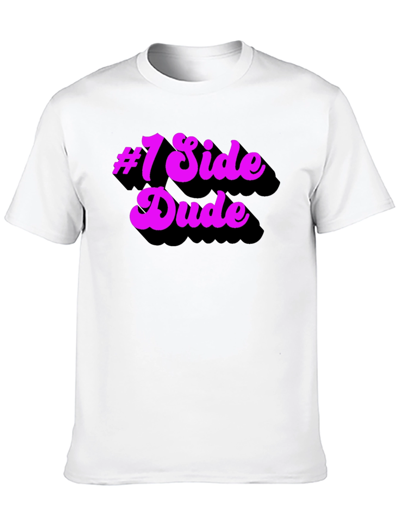 Black #1 Side Dude T-Shirt - Funny Novelty Tee view 10