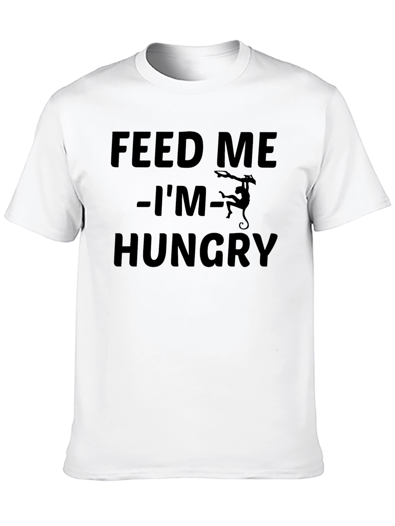 Black Feed Me Hungry Monkey Graphic T-Shirt view 10