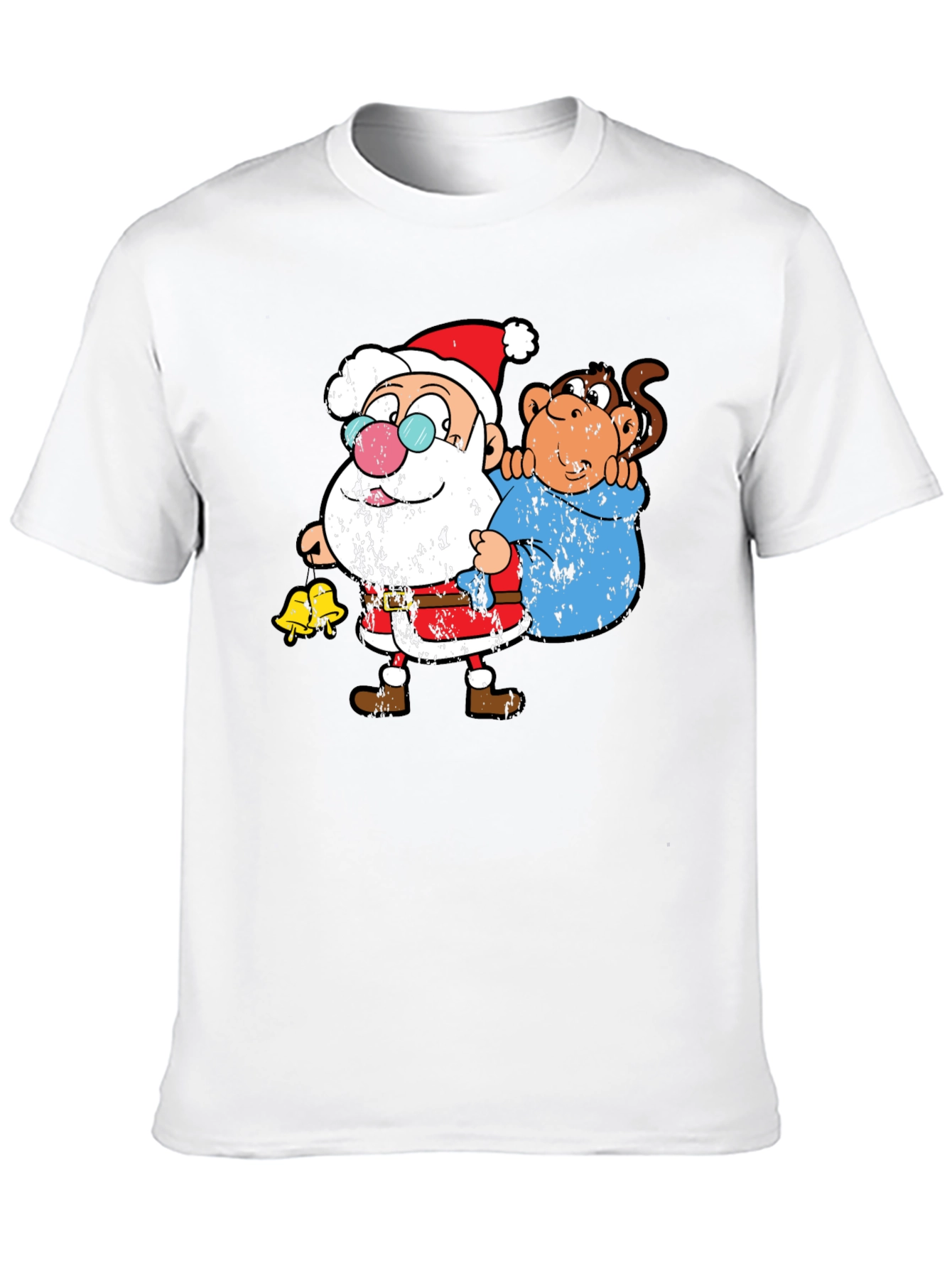 Black Santa & Monkey Graphic T-Shirt view 10