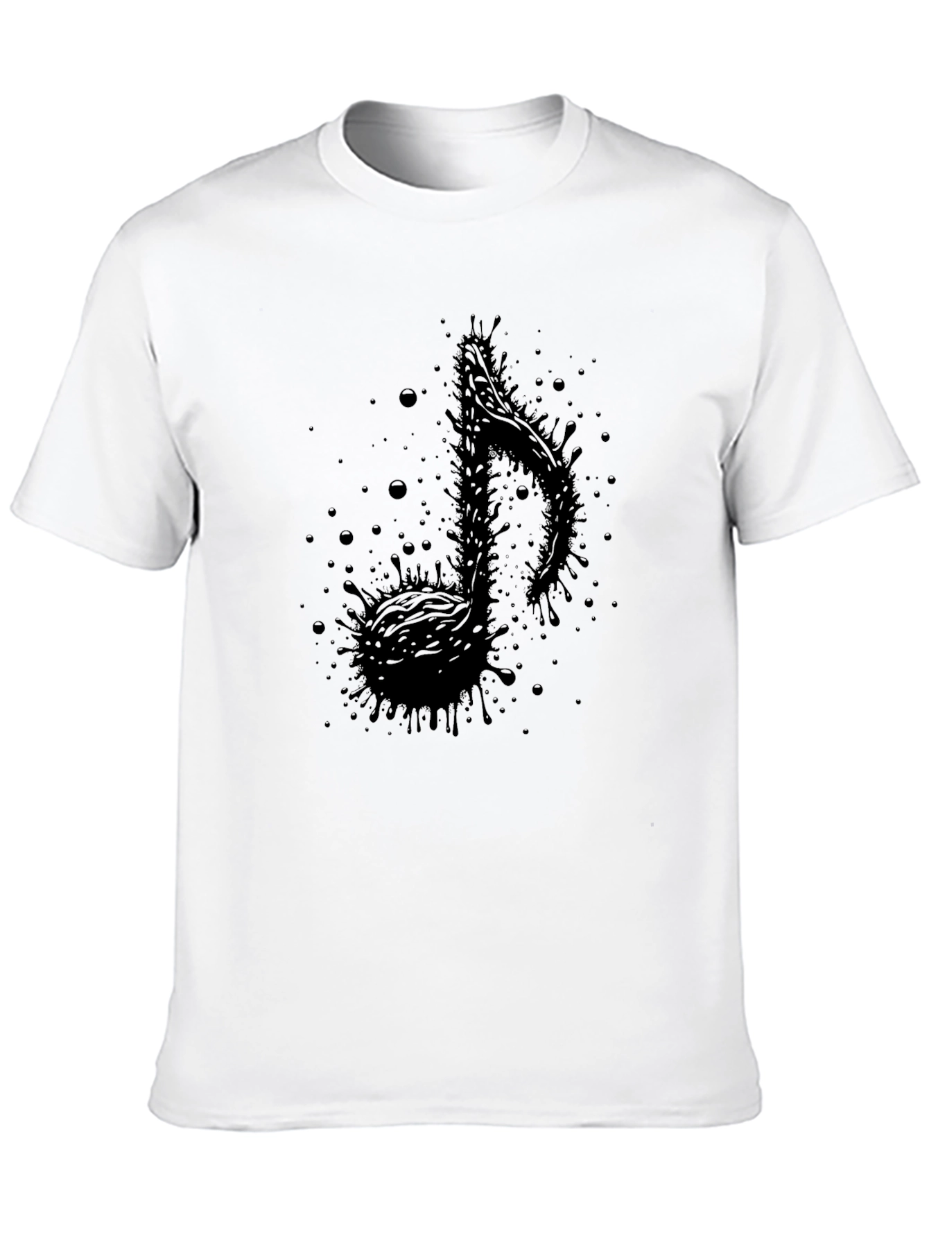 Black Black Music Note Graphic Tee view 10
