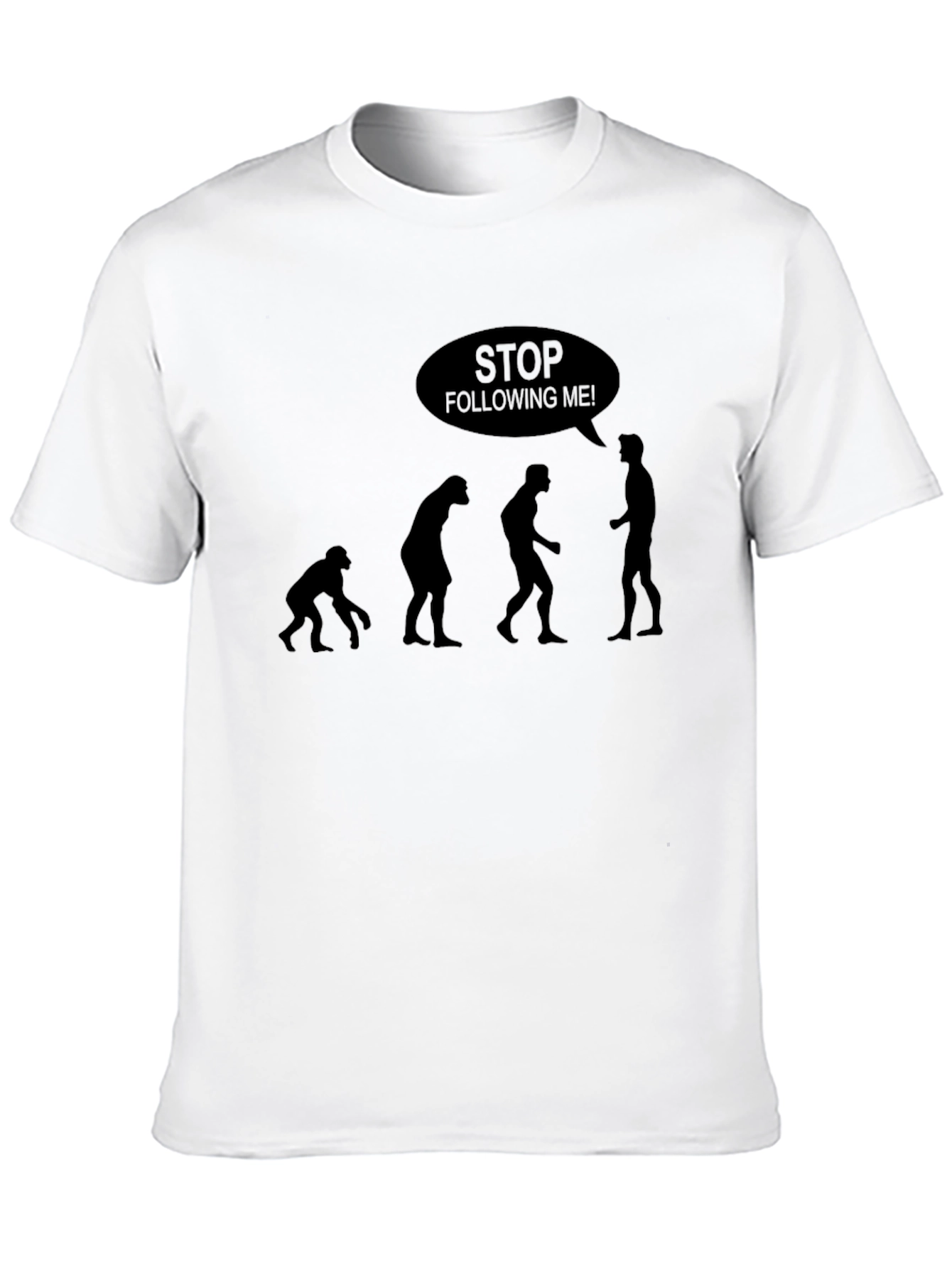 Black Evolution Stop Following Me T-Shirt view 10