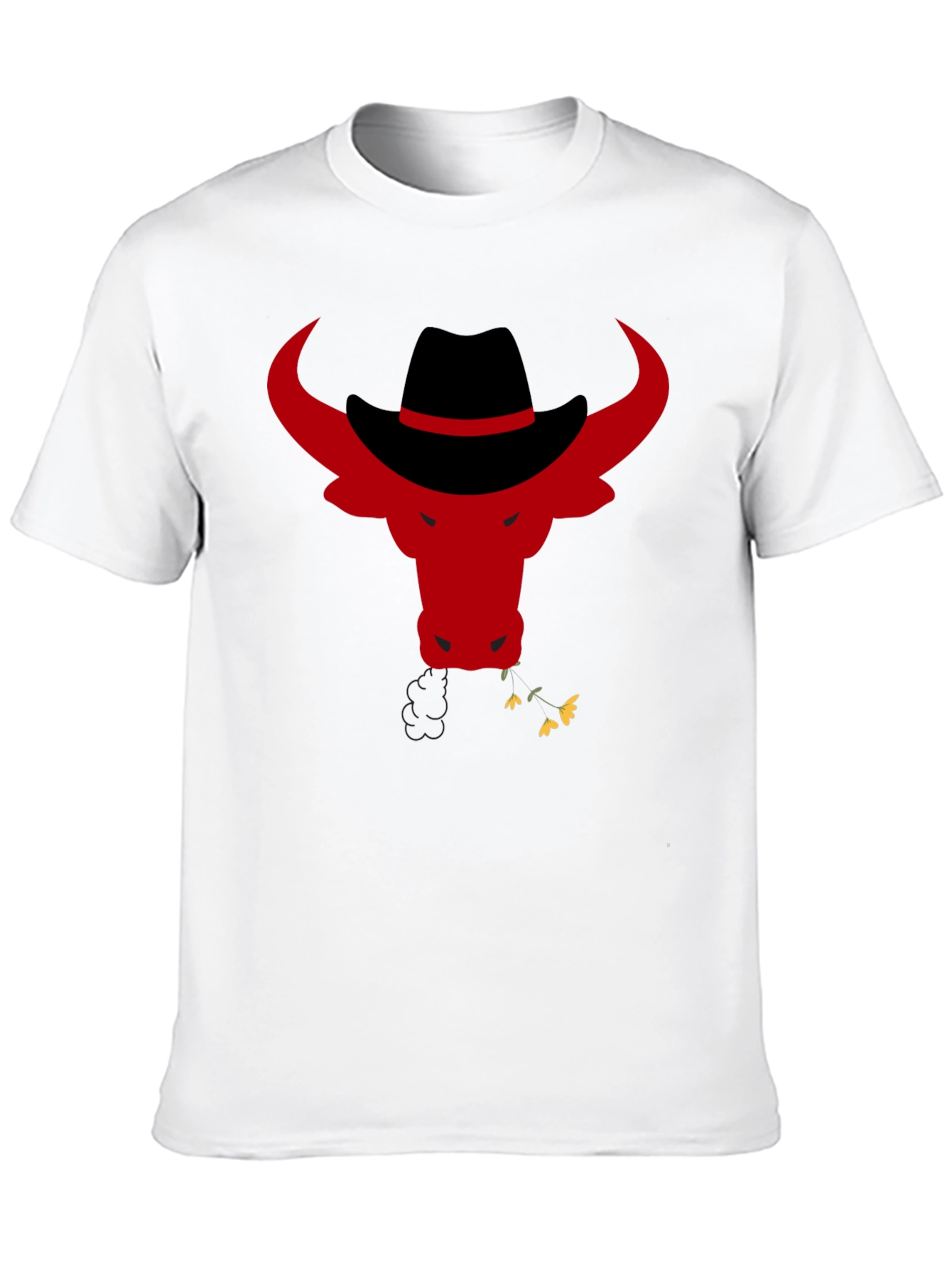 Black Cowboy Bull Graphic T-Shirt - Black view 10