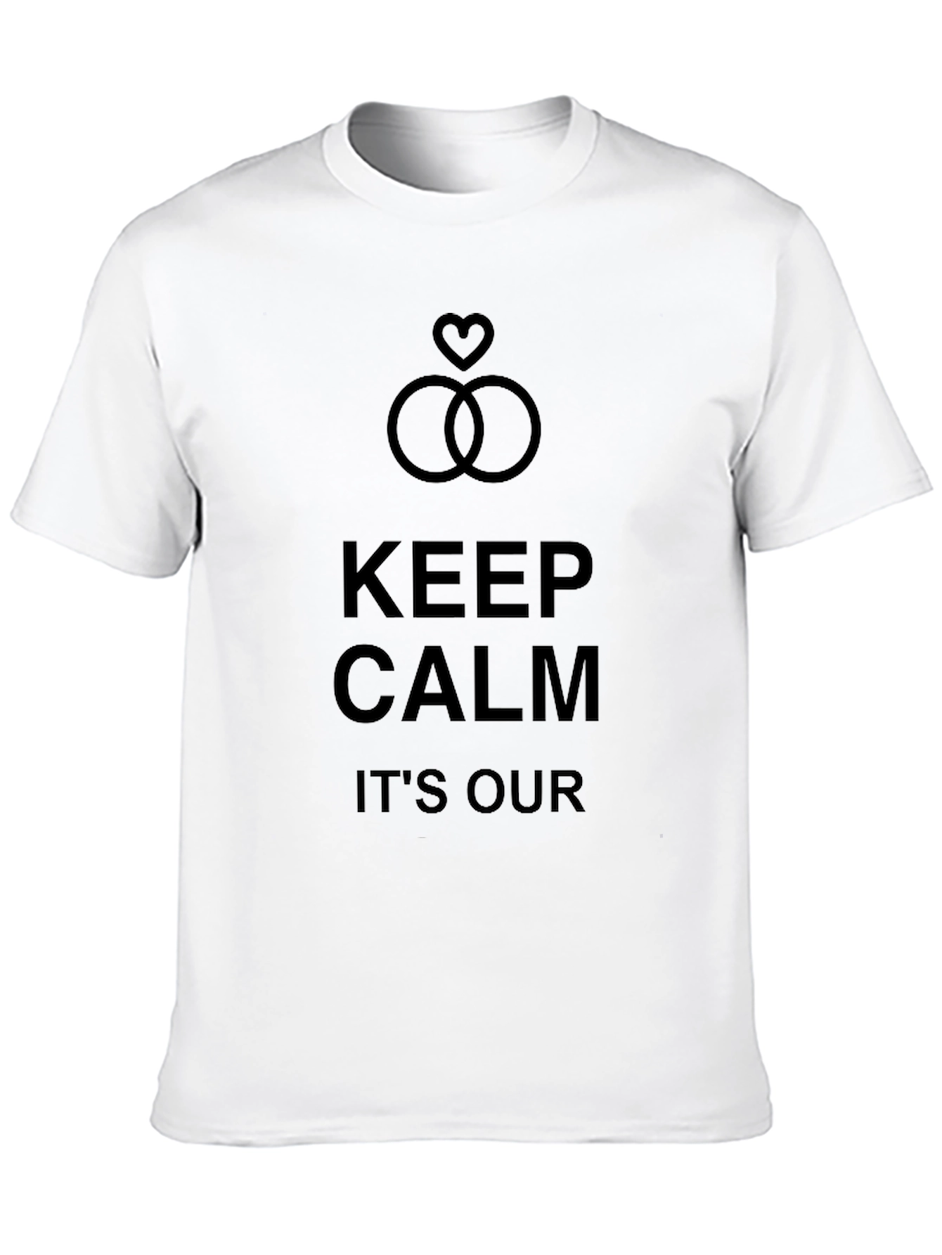 Black Keep Calm It's Our Wedding T-Shirt view 10