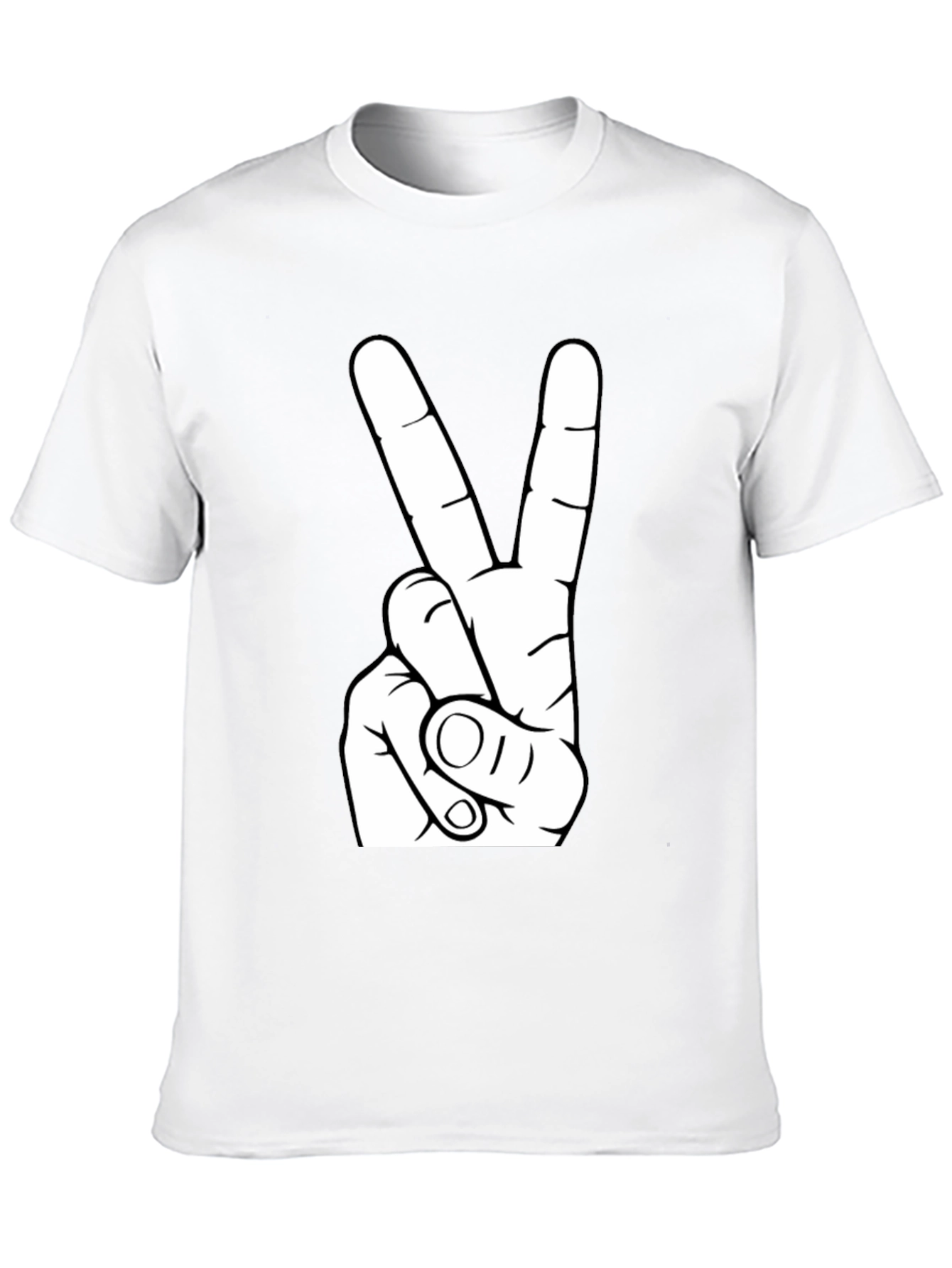 Black Peace Sign Graphic Tee - Black T-Shirt view 10