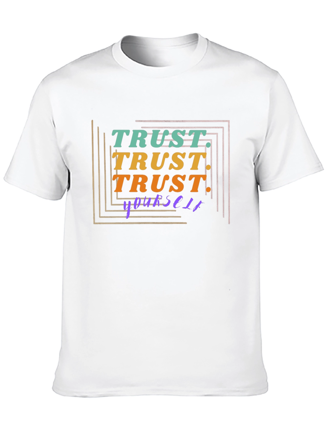 Black Trust Yourself Graphic Tee - Stylish Black T-Shirt view 10