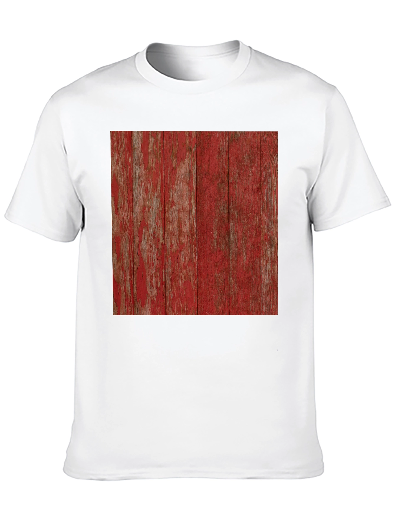 Black Rustic Red Wood Grain Graphic Tee - Short Sleeve view 10