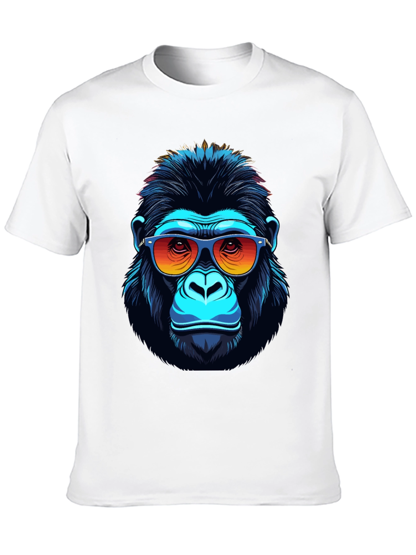 Black Cool Gorilla Graphic Tee - Fun Animal Print Shirt view 10