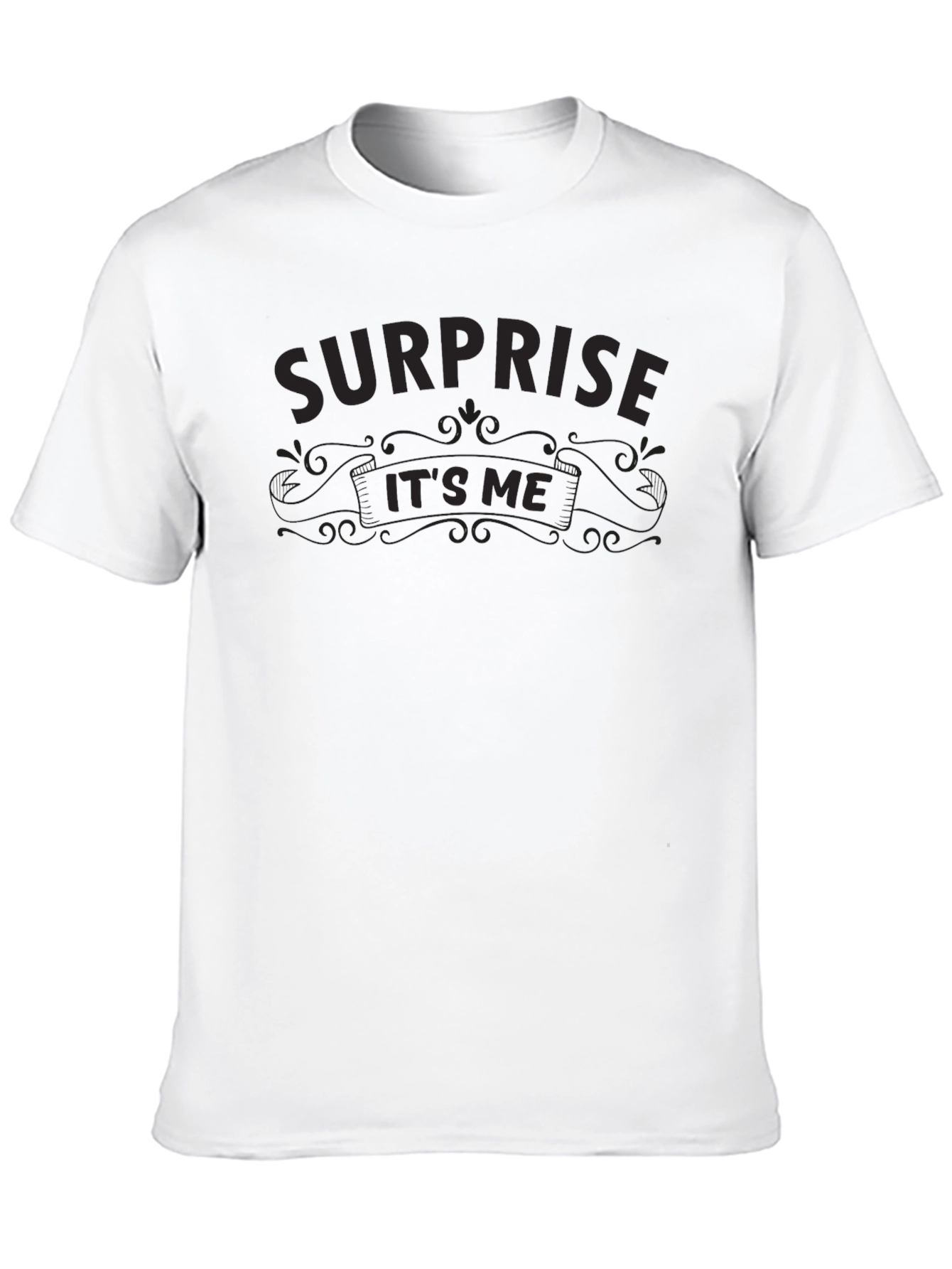 Black Surprise It's Me Black Crew Neck T-Shirt view 10