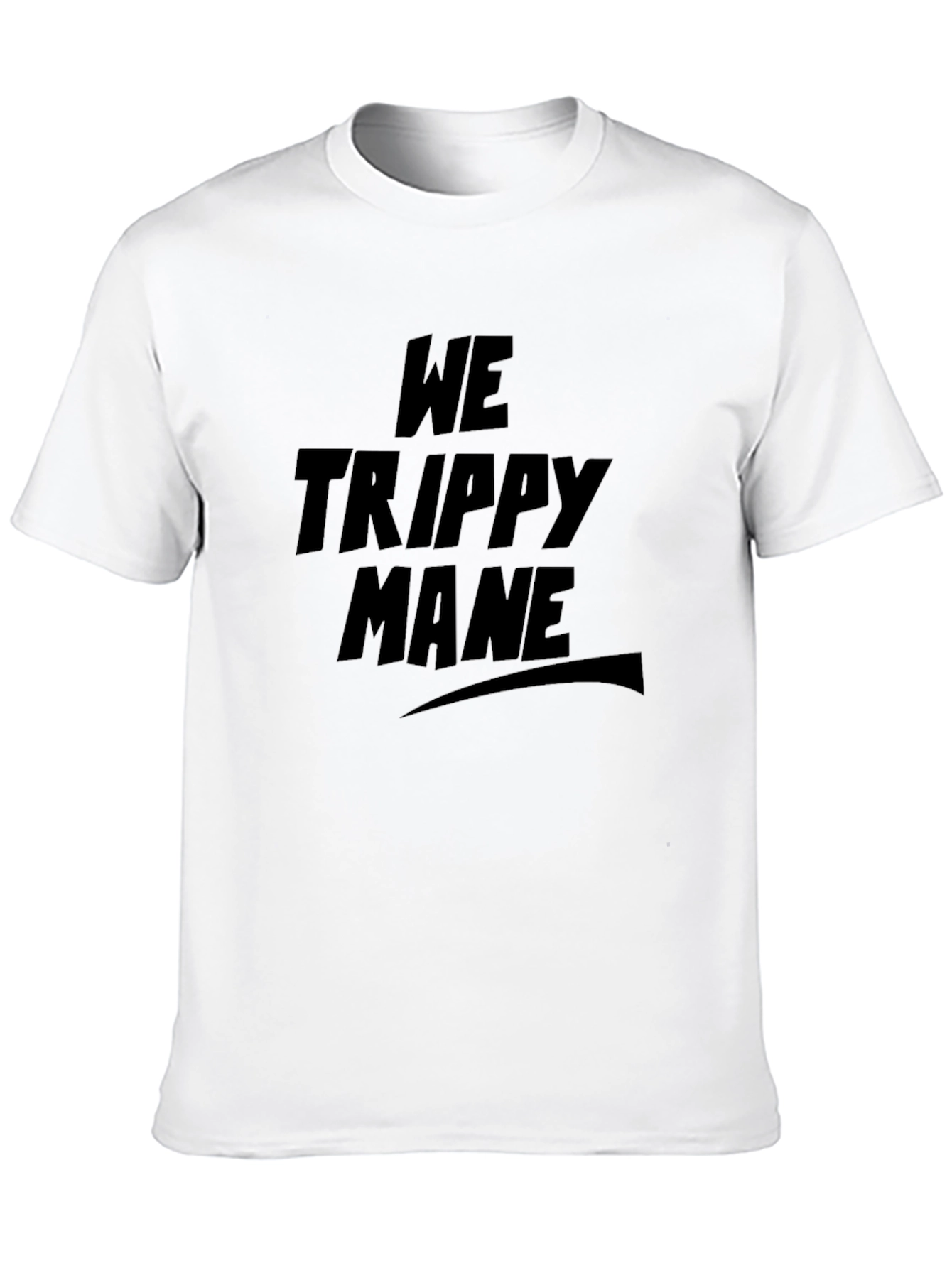 Black We Trippy Mane Black T-Shirt view 10