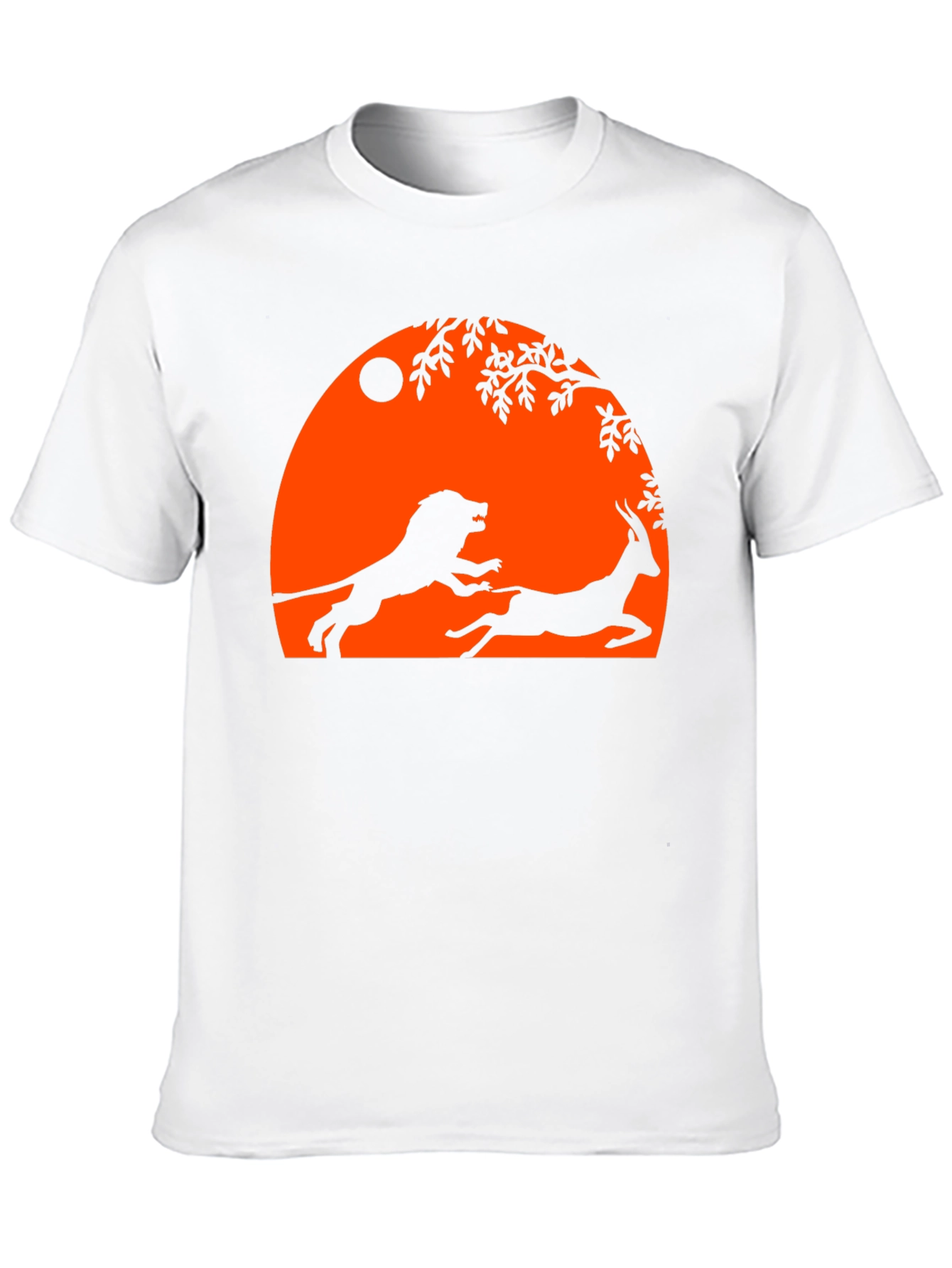 Black Lion and Antelope Graphic Tee - Black view 10