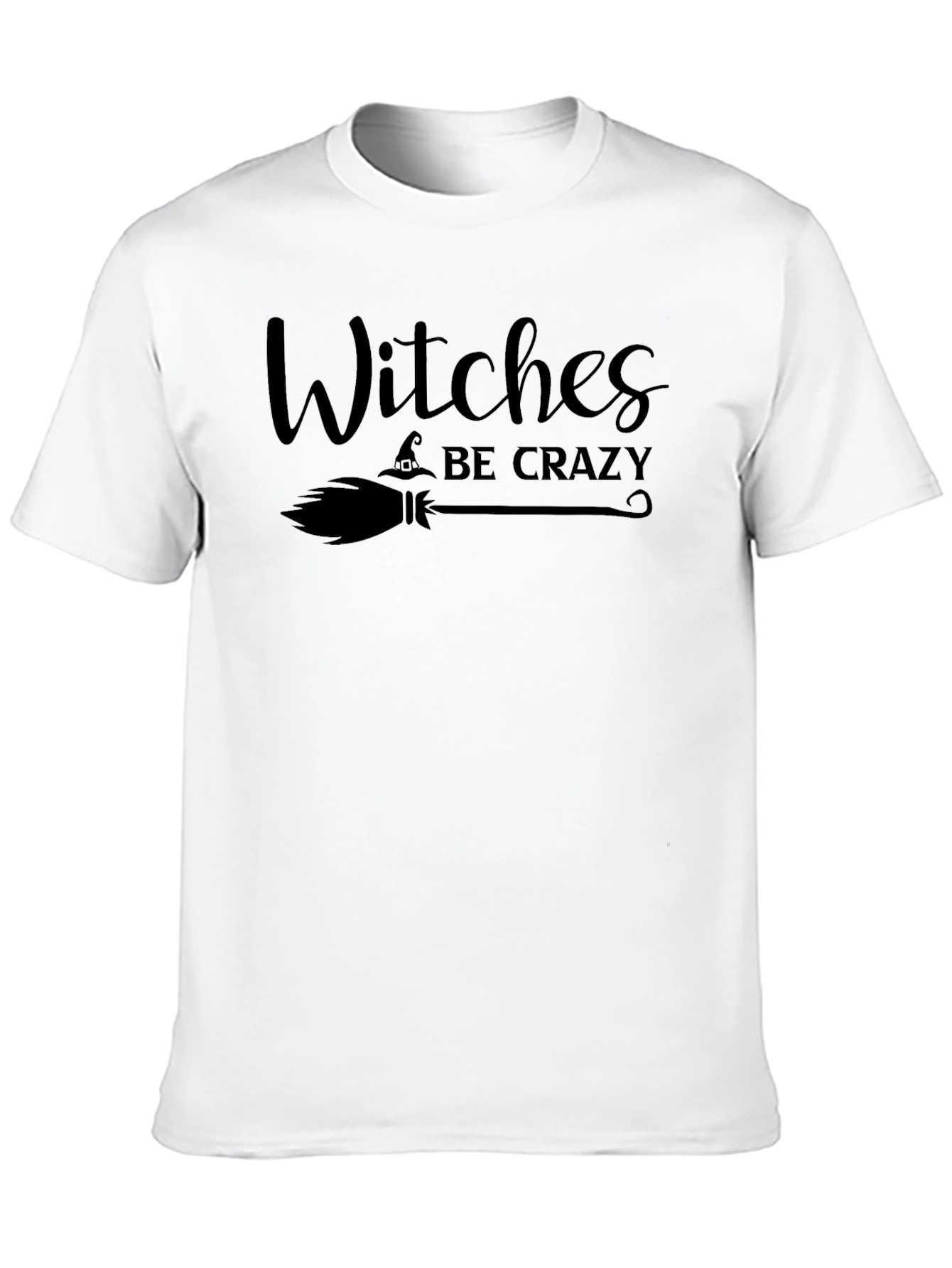 Black Witches Be Crazy Graphic Tee - Black Cotton T-Shirt view 10