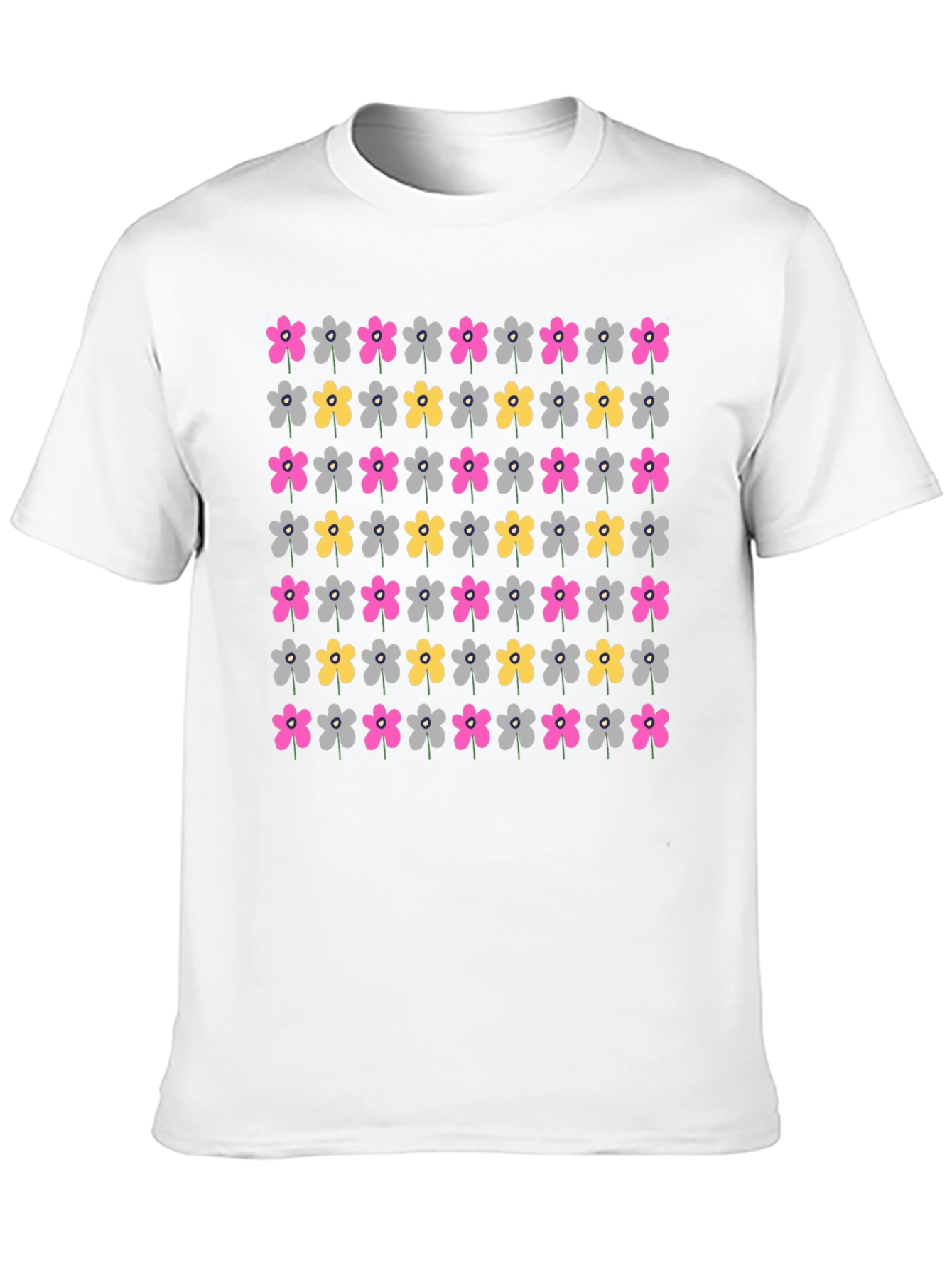 Black Floral Pattern T-Shirt view 10