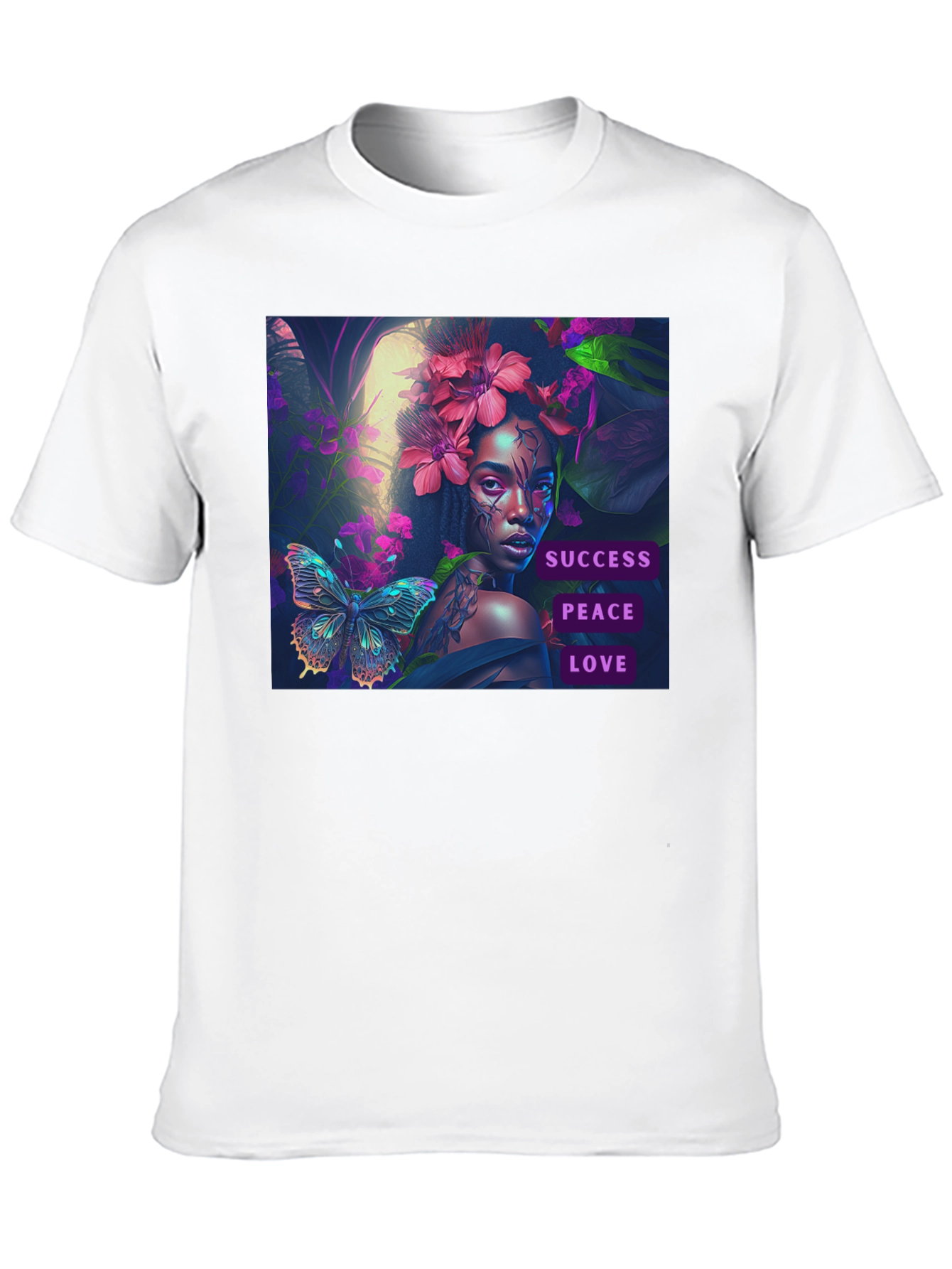 Black Success, Peace, Love Black T-Shirt view 10