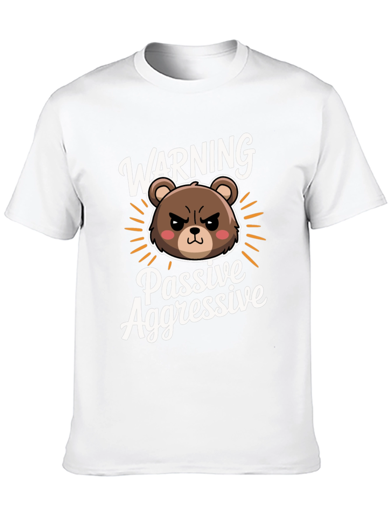 Black Passive Aggressive Bear Graphic T-Shirt view 10