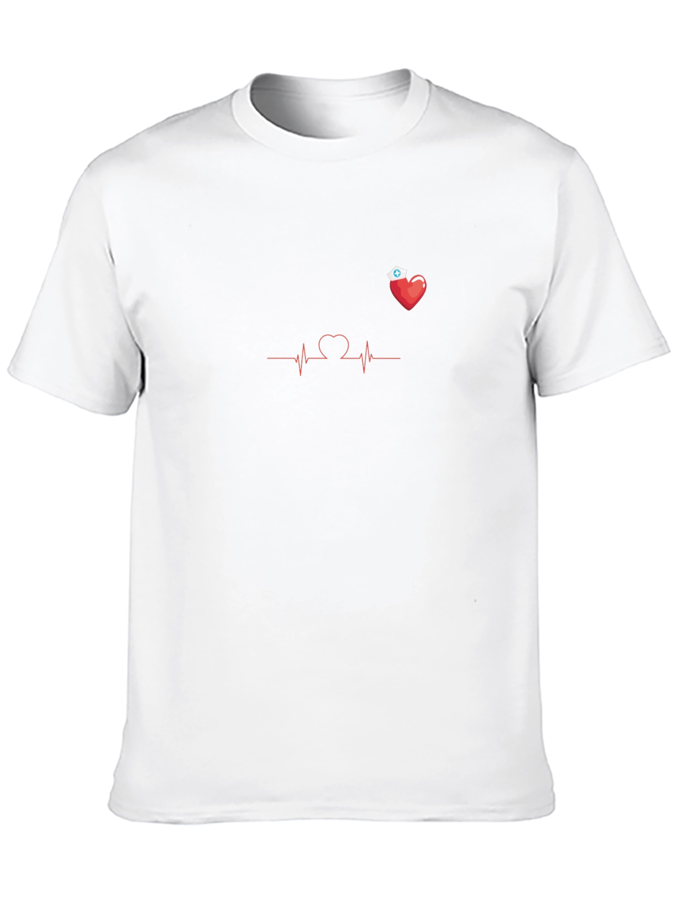 Black Nurse Heartbeat T-Shirt - Black view 10